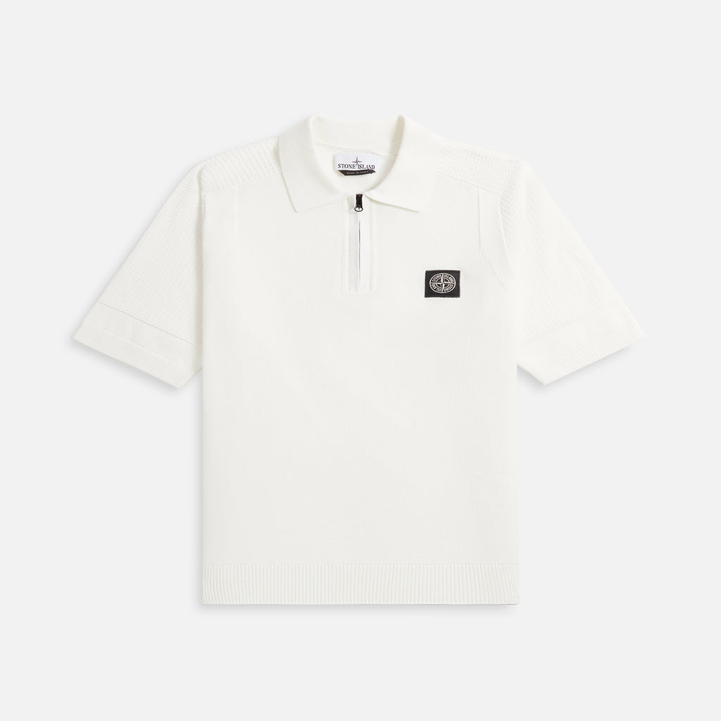 Stone Island Knit Polo - White – Kith