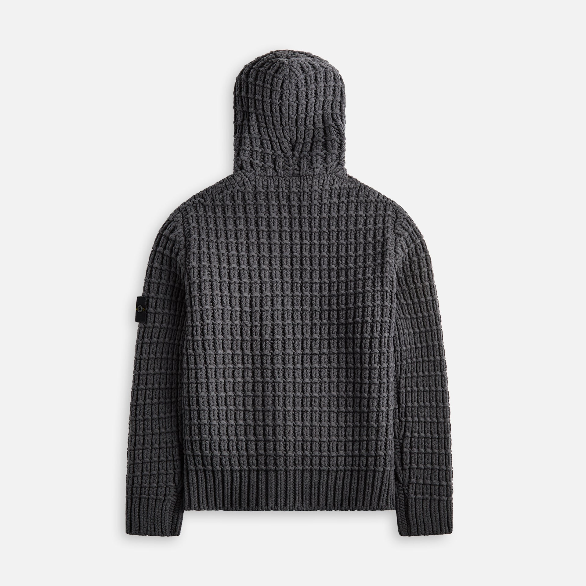 Stone Island Zip Knit Hoodie - Lead Grey