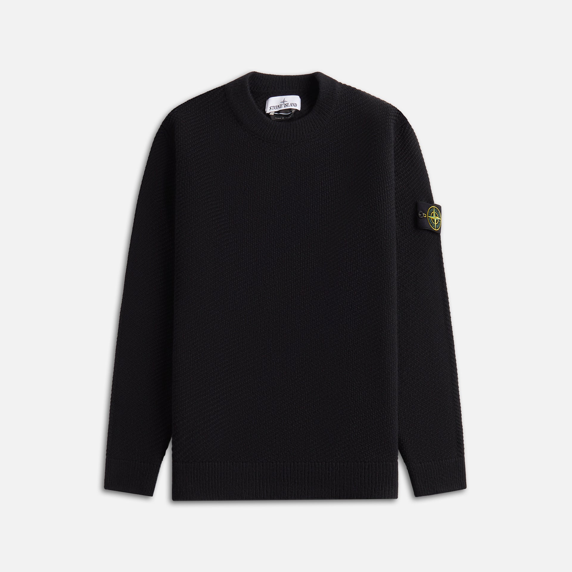 Stone Island Wool Crewneck Sweater - Black