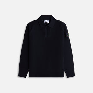 Stone Island LS Zip Polo - Black