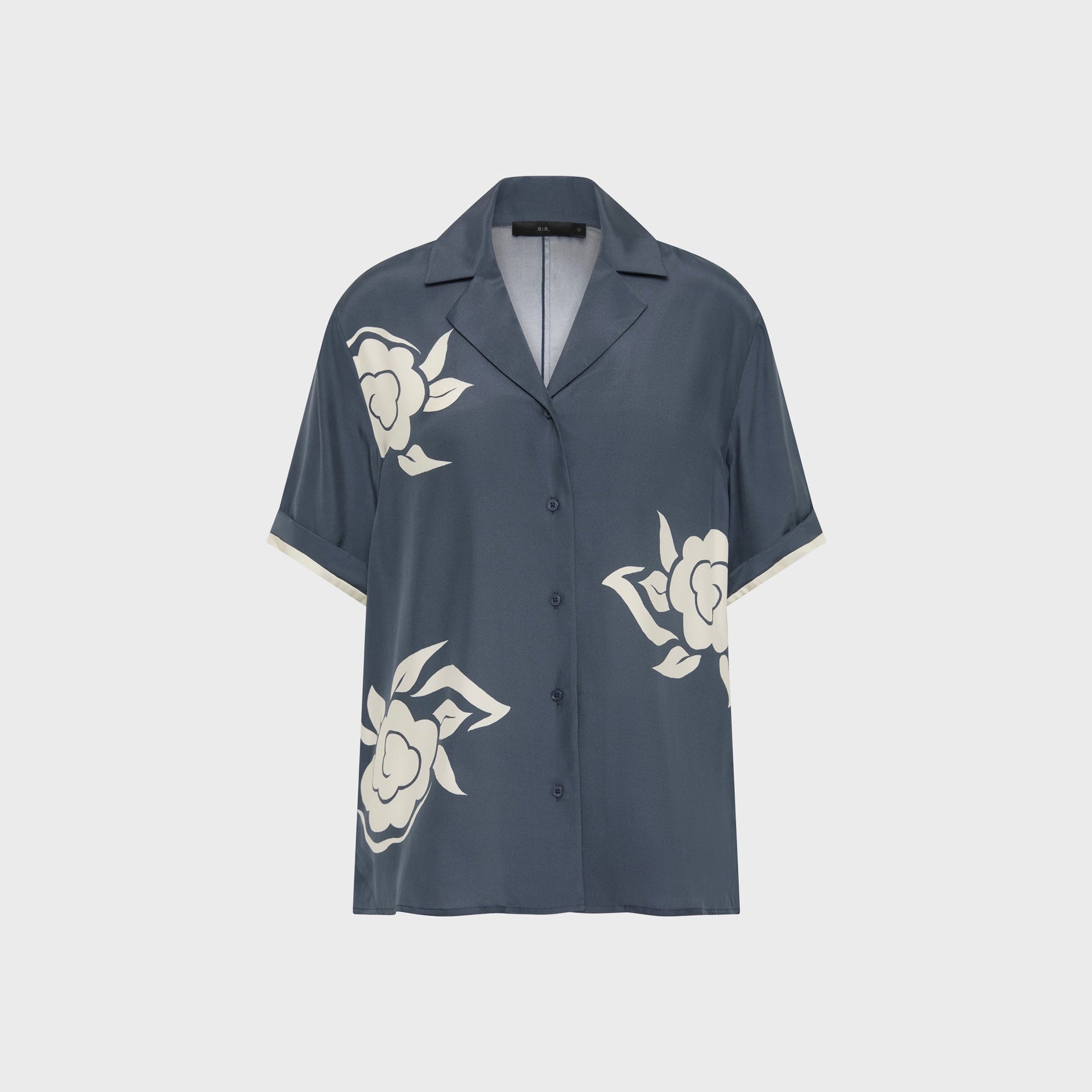 SIR Lilou Short Sleeve Shirt - Charcoal Blue