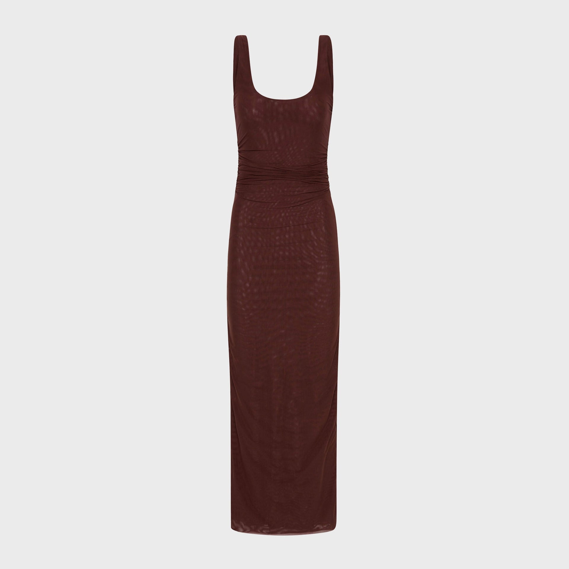 SIR Jacques Twist Midi Dress in Espresso