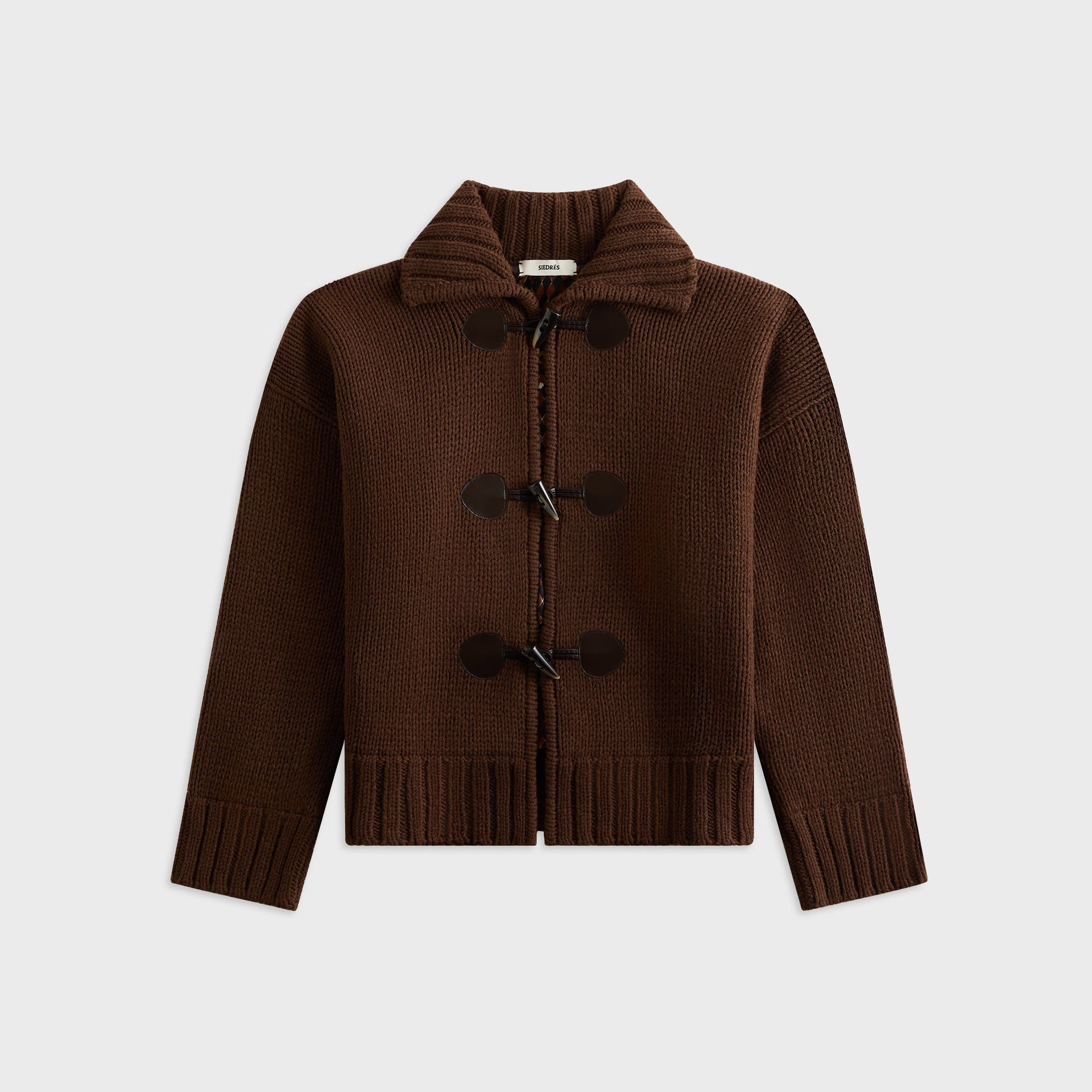 Siedres Ollie Cardigan with Printed Lining - Brown