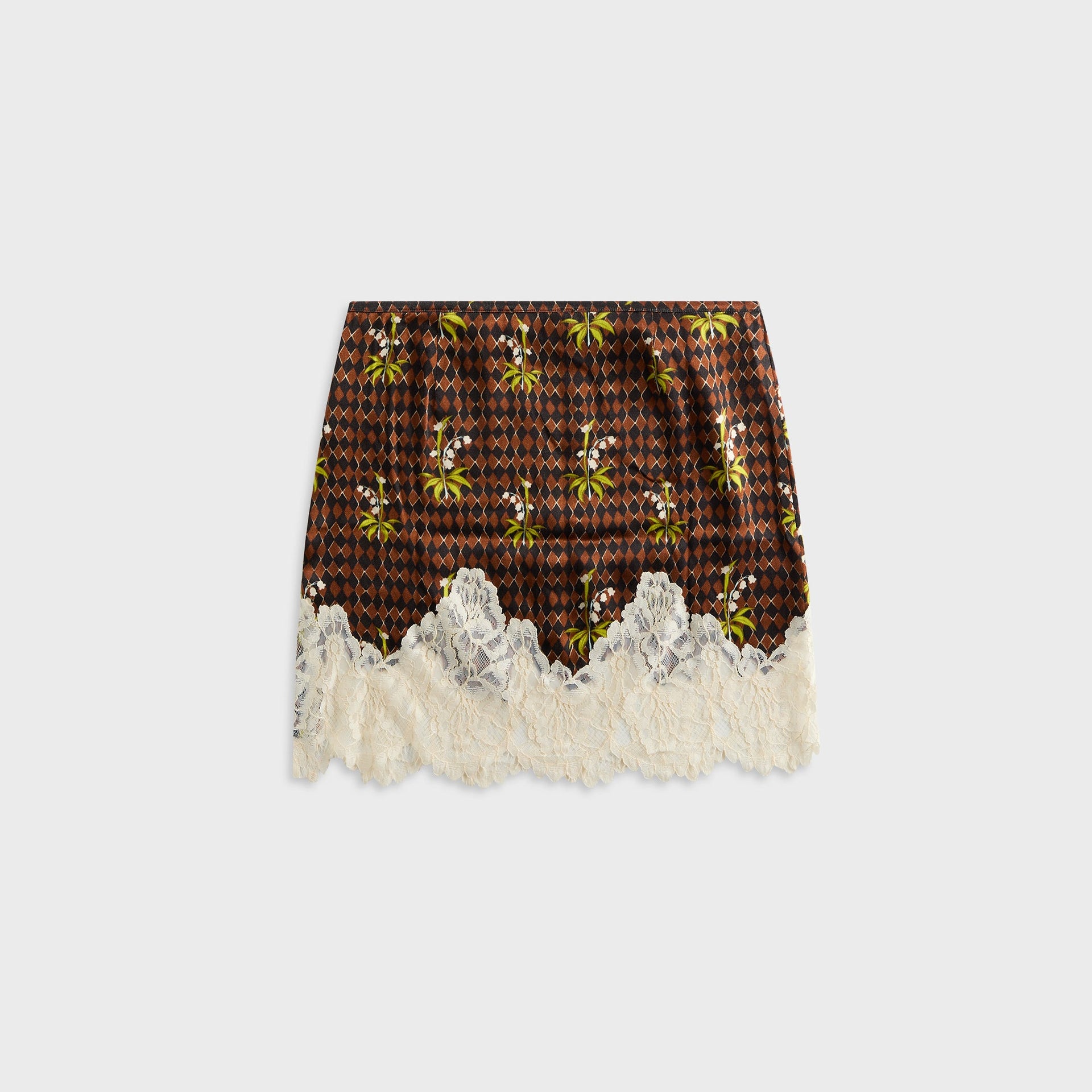 Siedres Inia Mini Skirt with Lace-Trimmed Hem - Multi