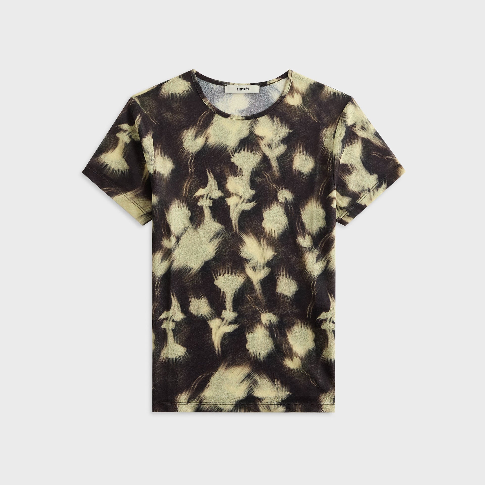 Siedres Arden Printed Mesh Semi-Sheer Top - Multi