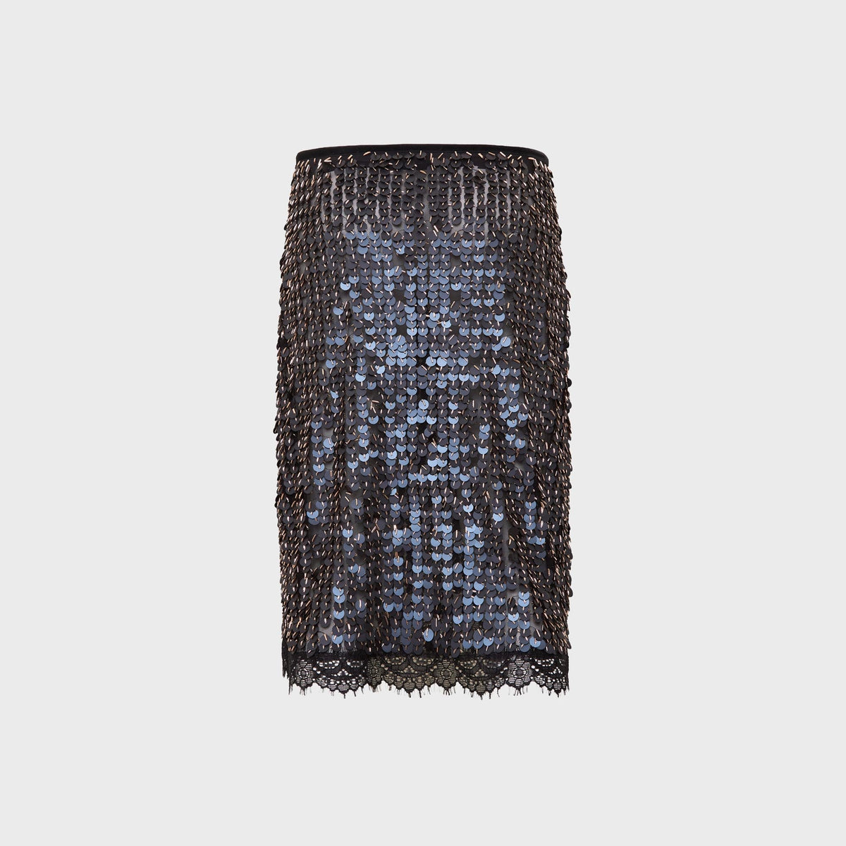 Siedres Helene Sequin Embellished Midi Skirt - Black