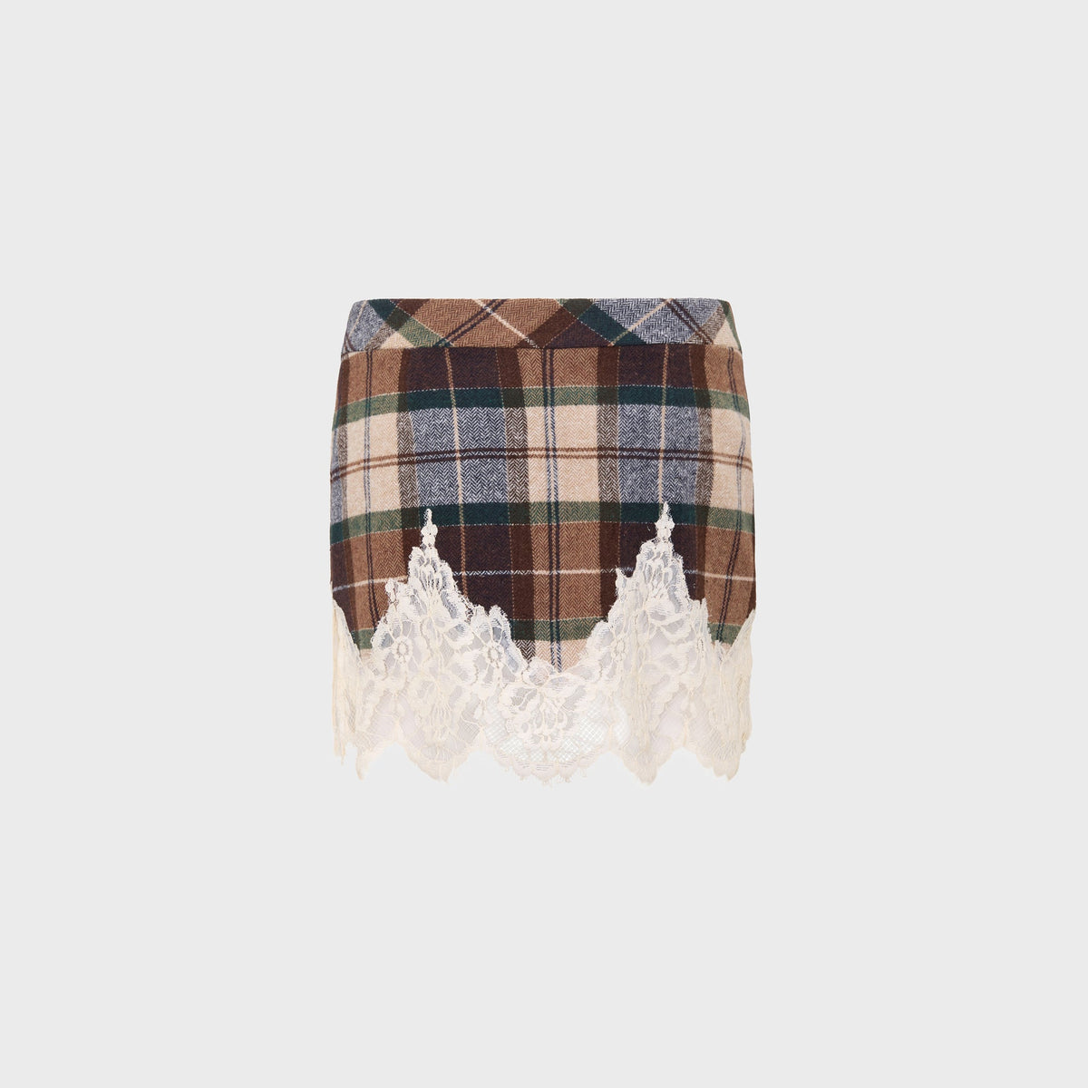 Siedres Witz Lace-Trimmed Mini Skirt - Multi