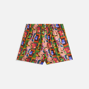 Siedres Exclusive Zyon Printed Satin Boxer Shorts - Multi