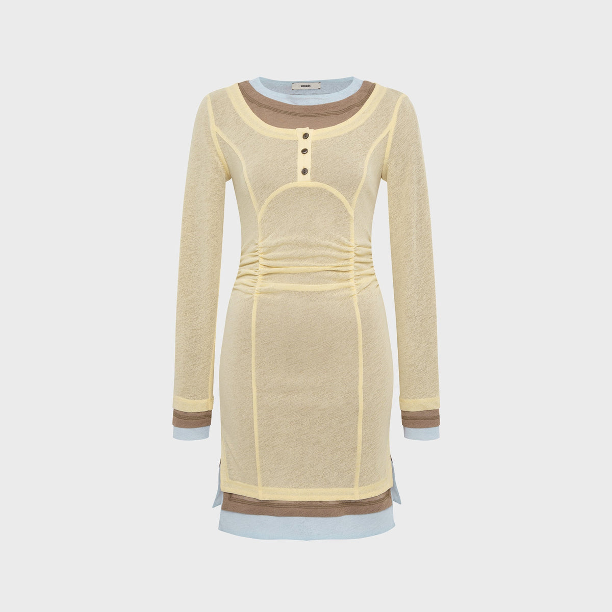 Siedres Lyna Contrast Layered Mesh Mini Dress - Multi