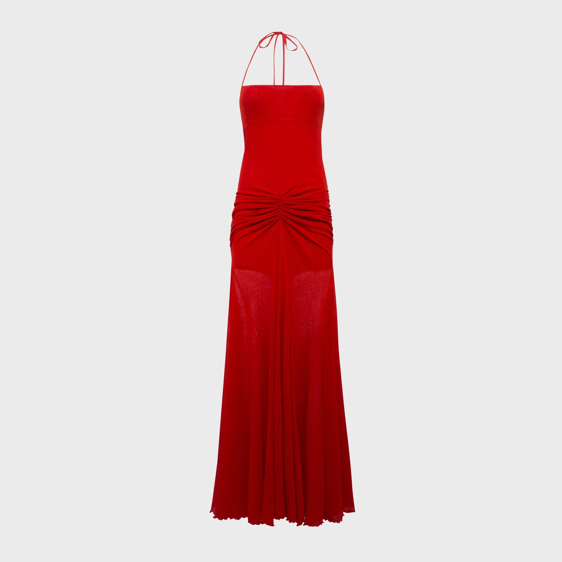 Siedres Nensi Ruched Mesh Maxi Dress