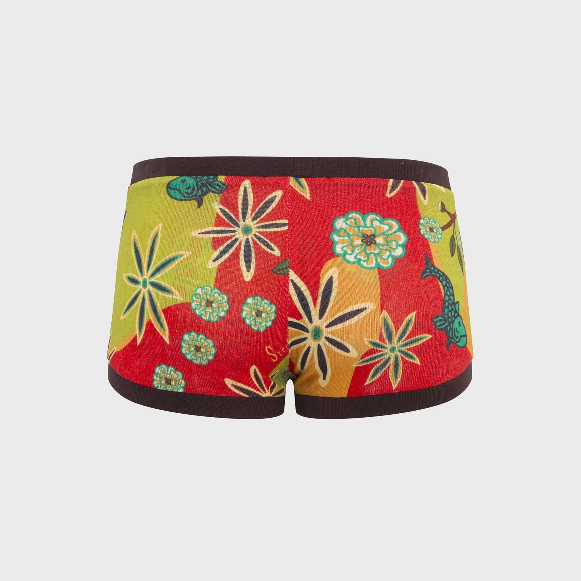 Siedres Afra Mini Form Fitting Vibrant Floral Pattern Short - Multi