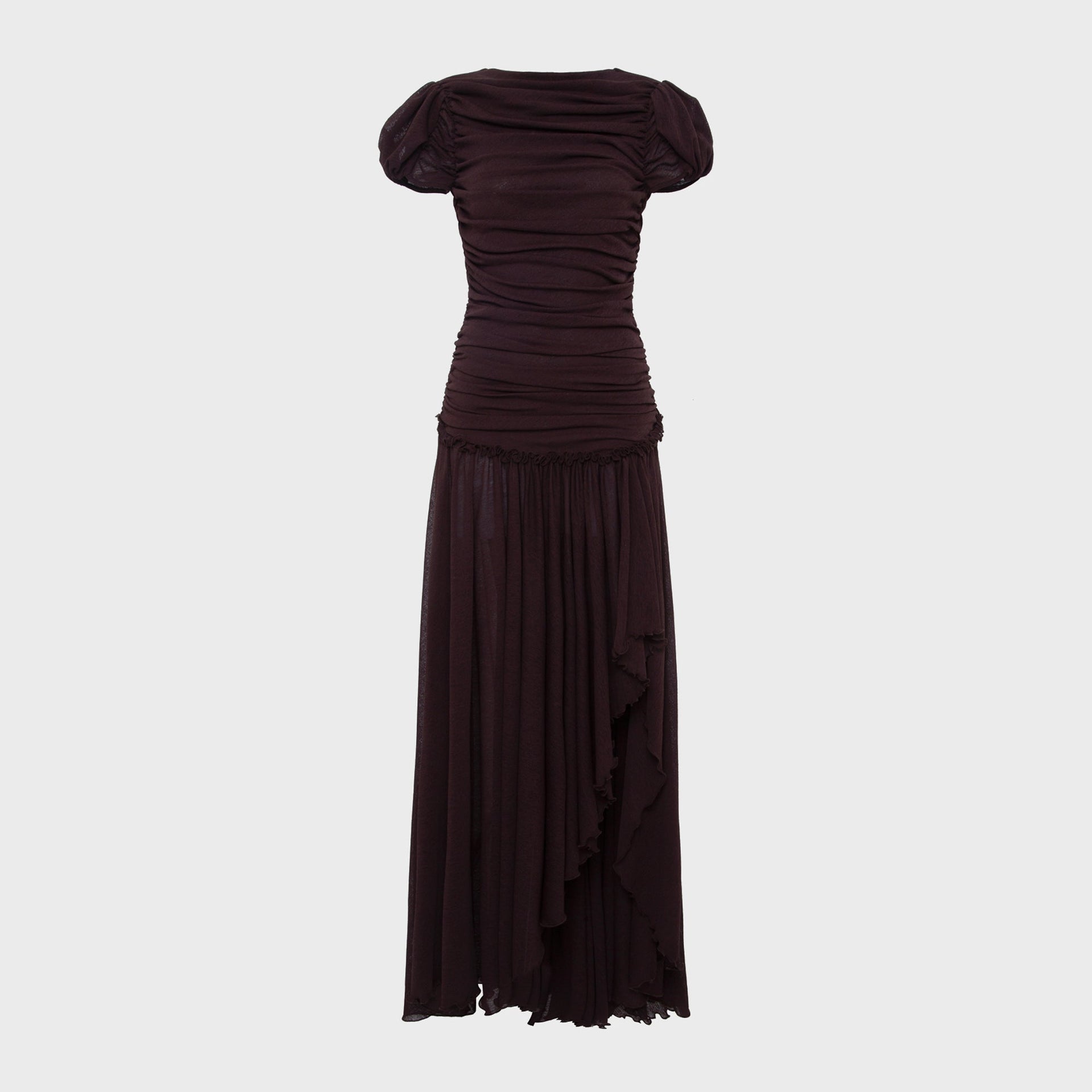 siedres dress Siedres Adeline Gathered Open Back Mesh Maxi Dress