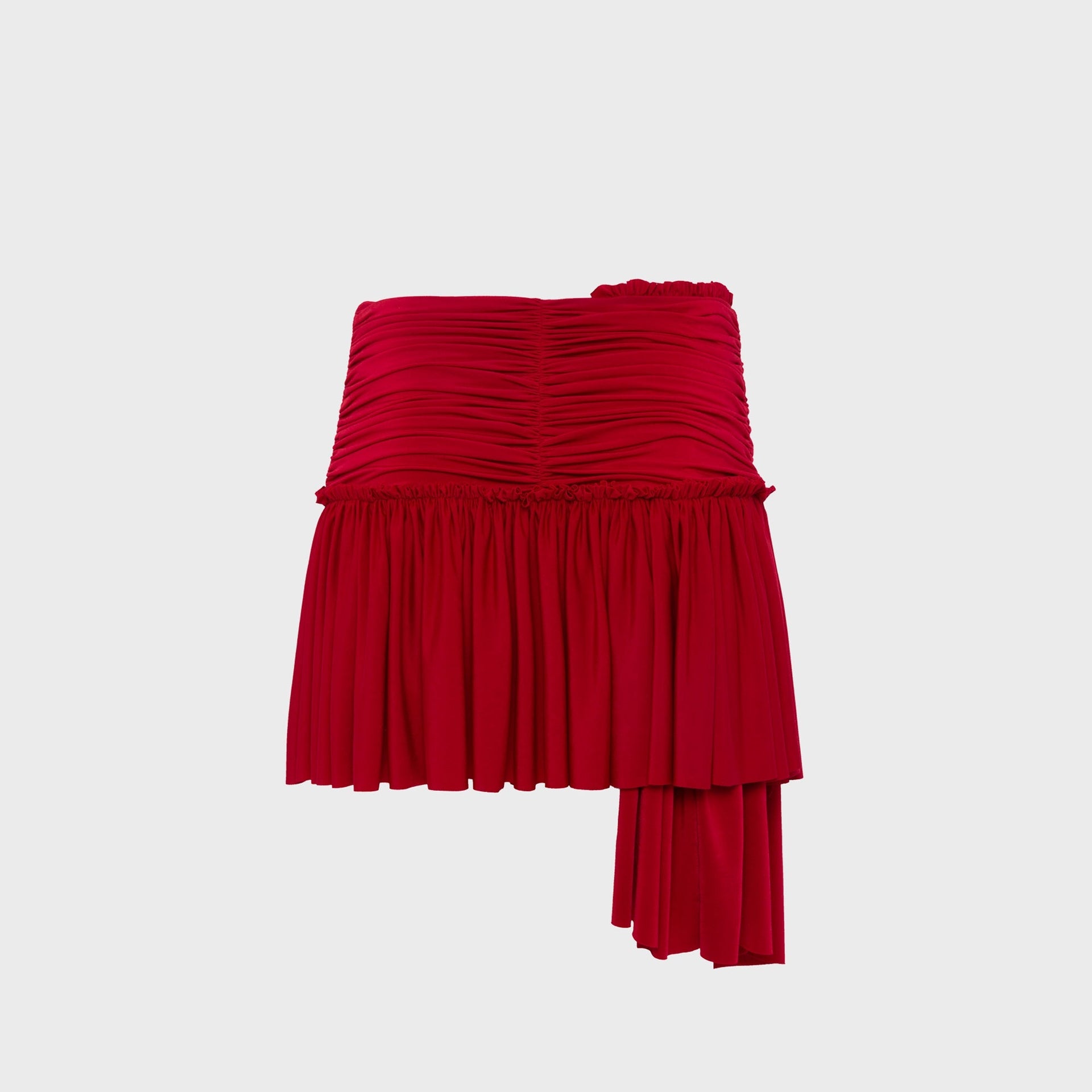 Siedres Gigi Asymmetric Jersey Mini Skirt - Red