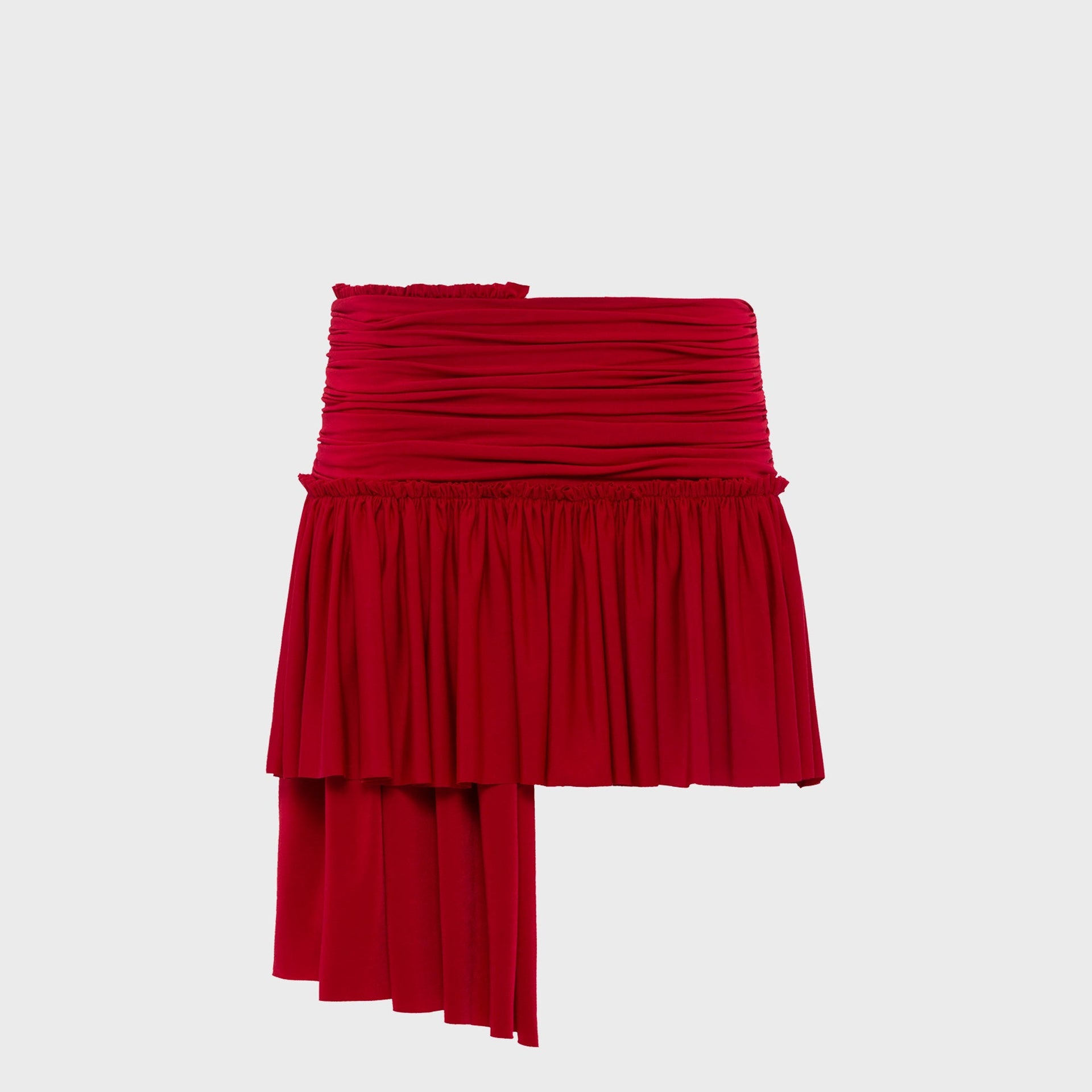 Siedres Gigi Asymmetric Jersey Mini Skirt - Red