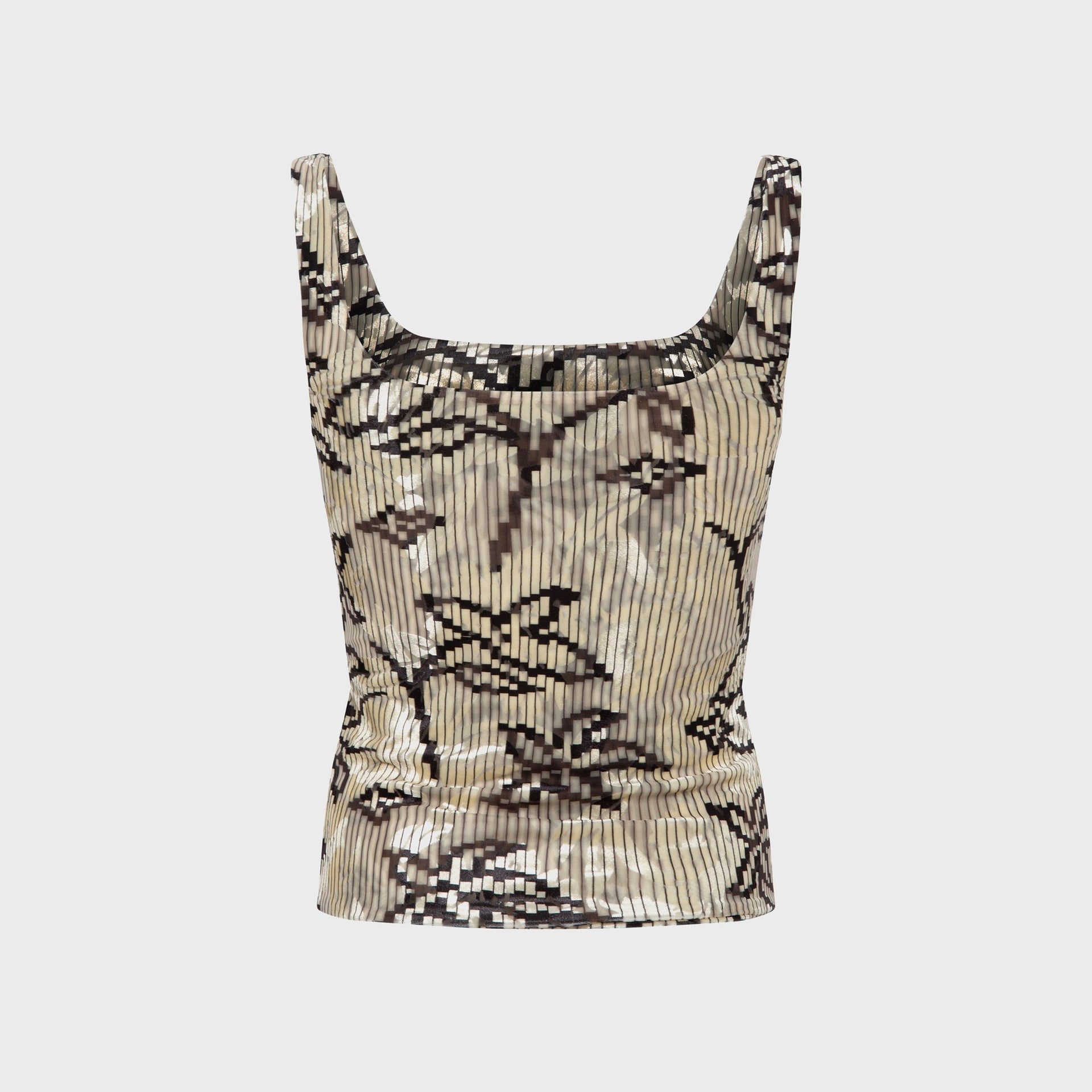 Siedres Cali Velvet Tank Top - Ecru
