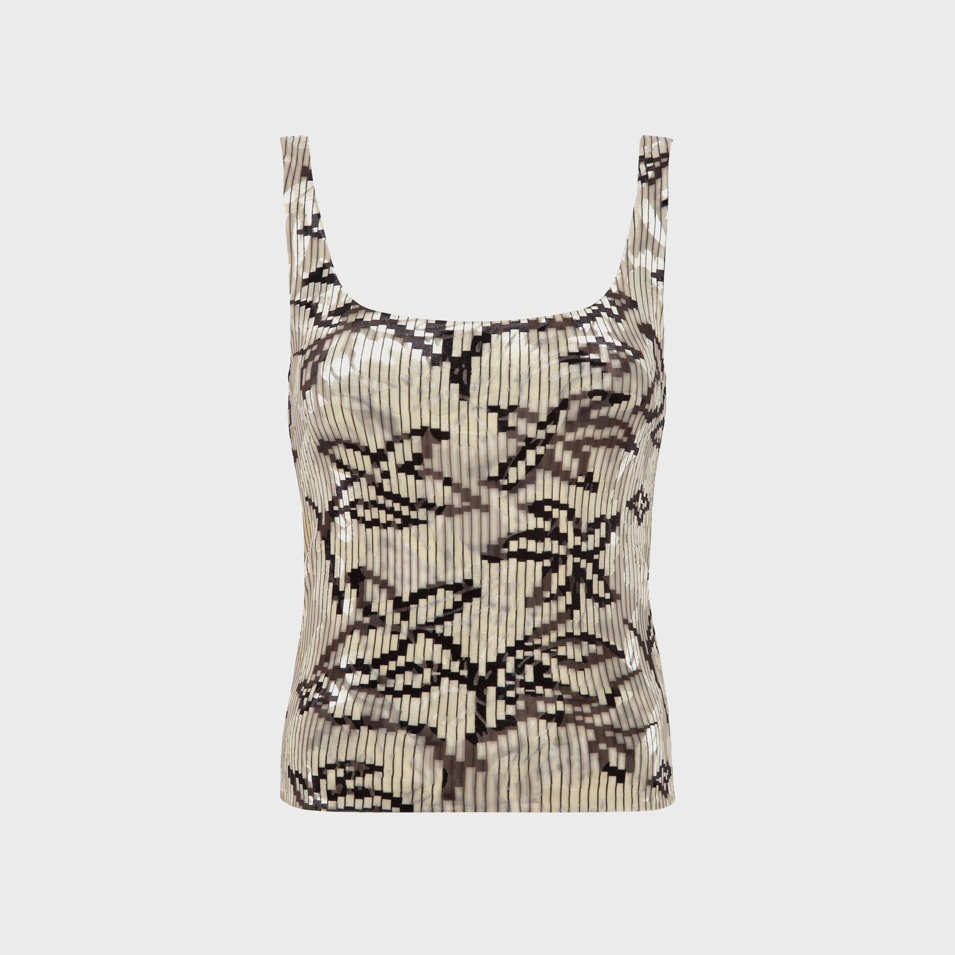 Siedres Cali Velvet Tank Top - Ecru