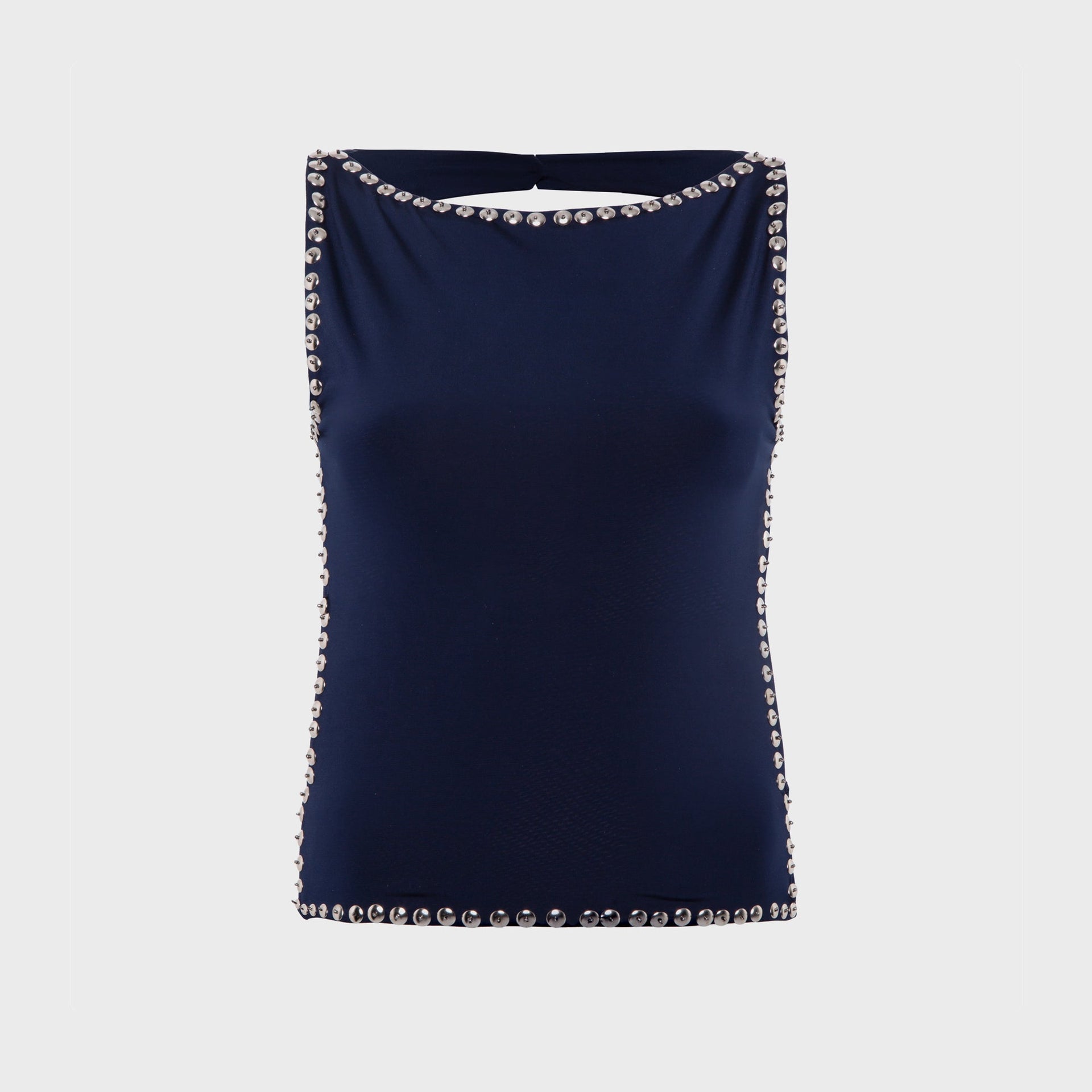 Siedres Zelna Fitted Jersey Top - Navy