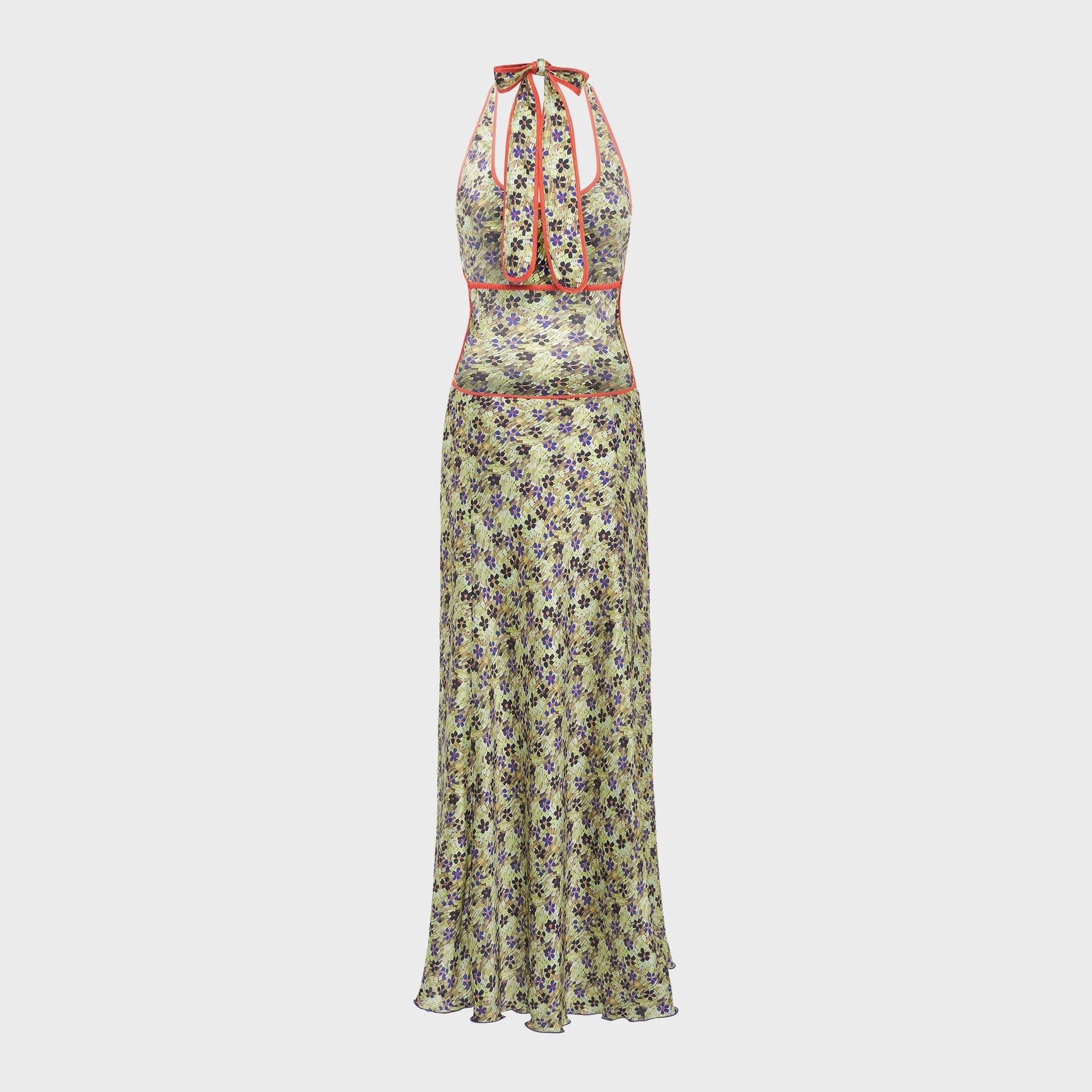Siedres Samy Floral Print Open-Back Maxi Dress - Multi