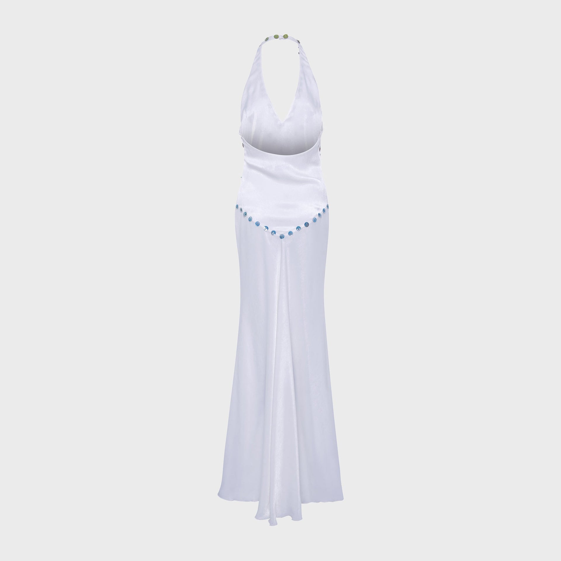 Siedres Vicka Satin Maxi Dress - White