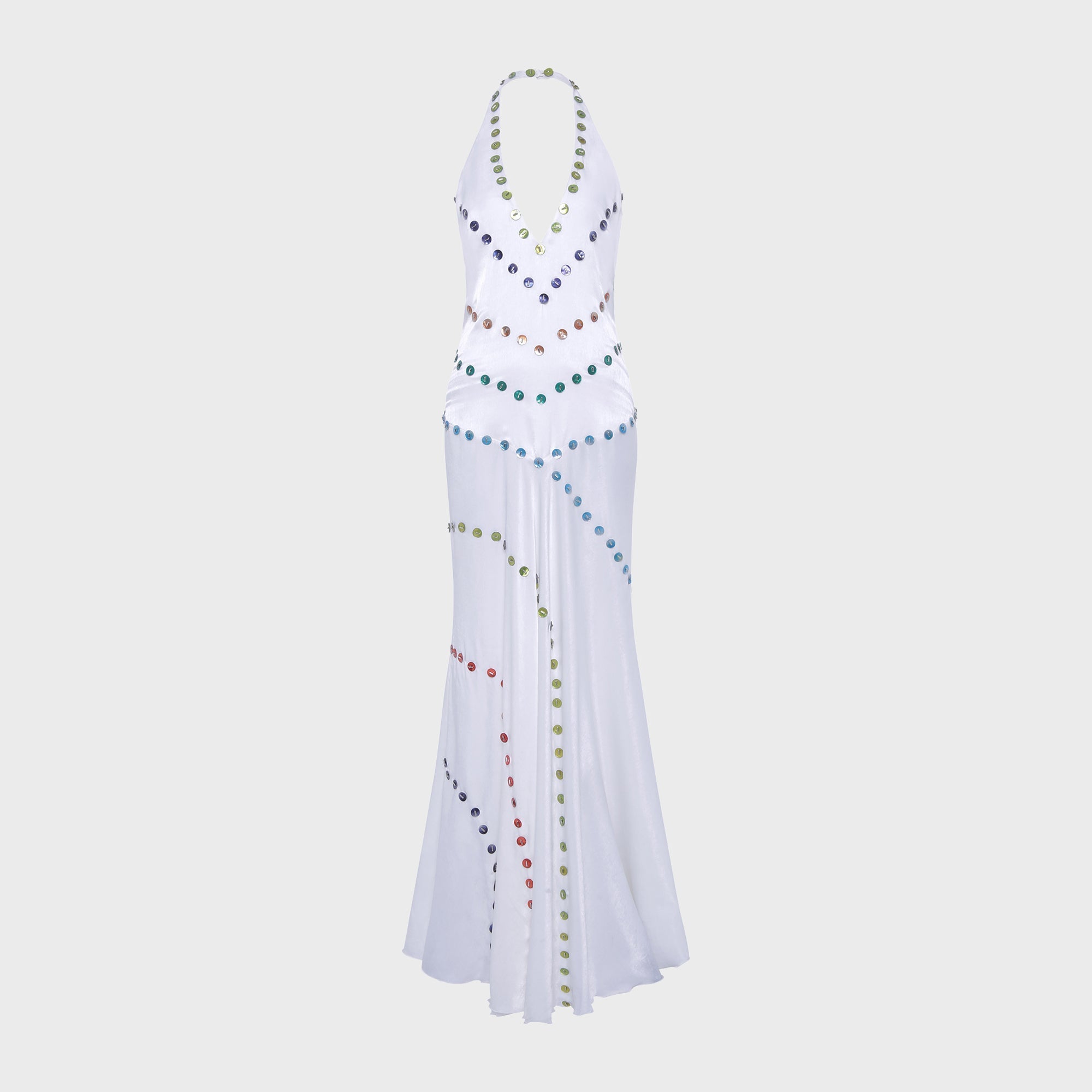 Siedres Vicka Satin Maxi Dress - White – Kith