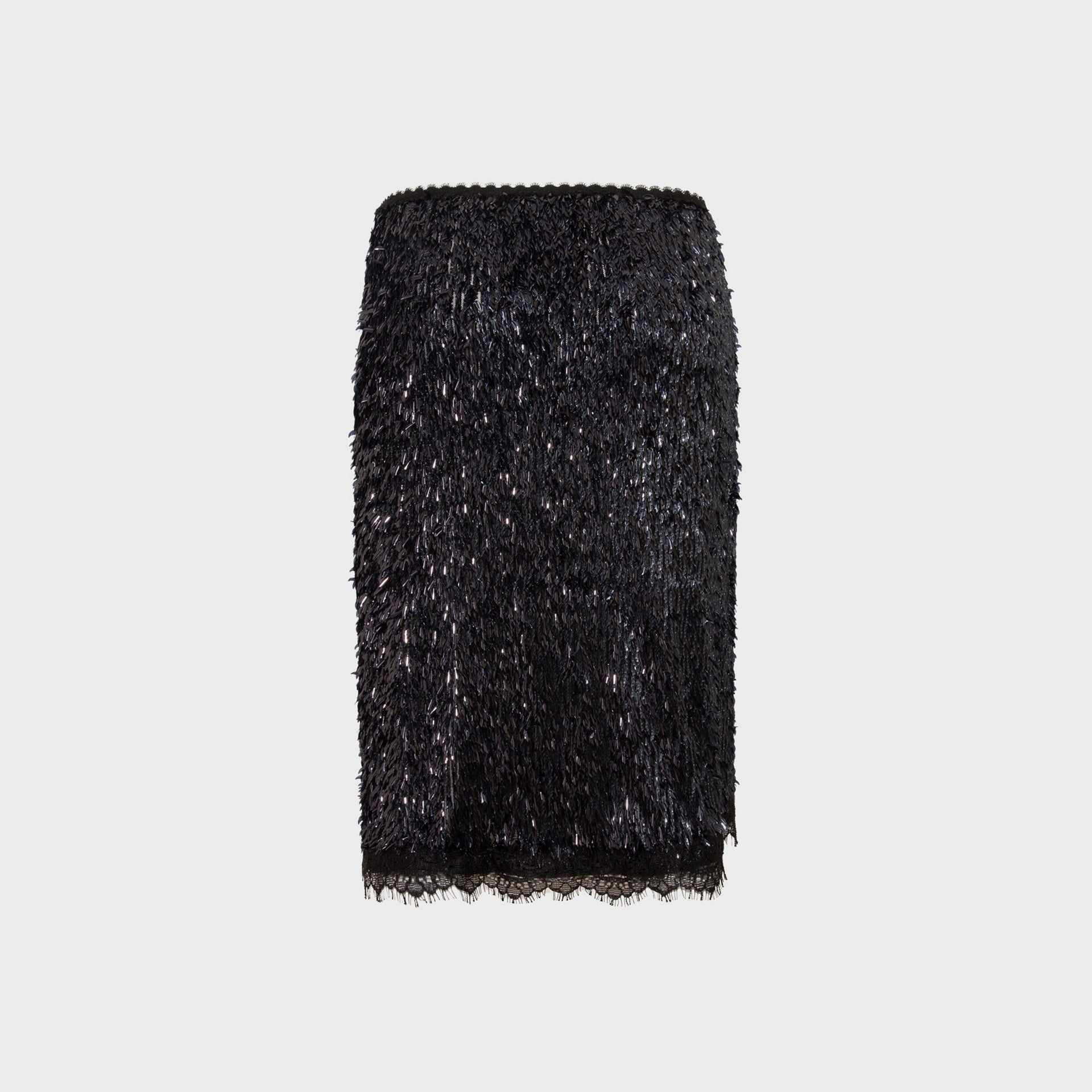 Siedres Bianca Sequin Midi Skirt - Black