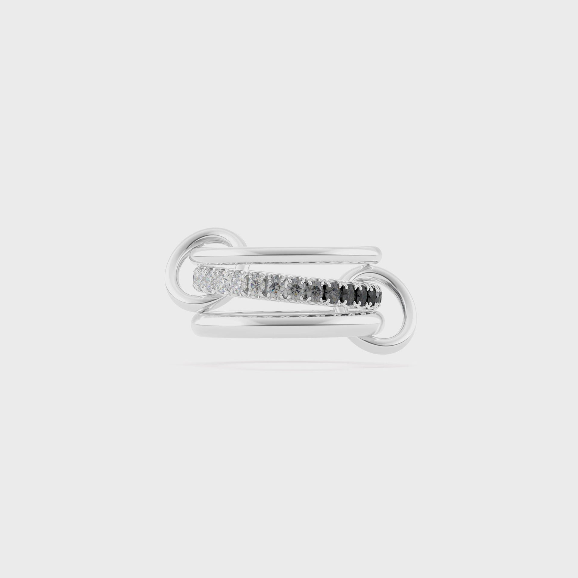 Spinelli Kilcollin Petunia Silver Ombre Ring Noir in Silver