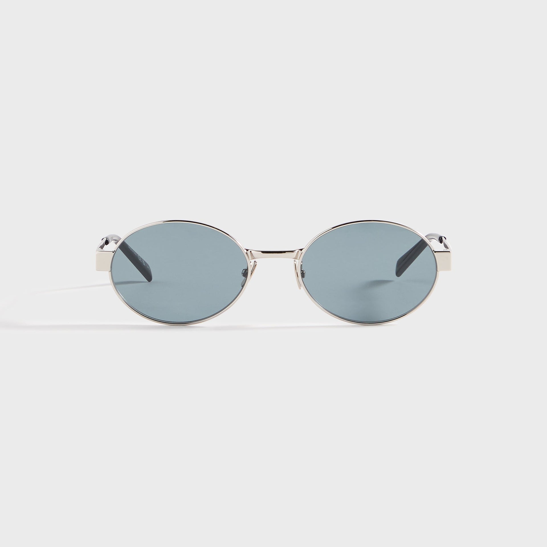 Saint Laurent Round Metal Sunglasses - Silver / Blue