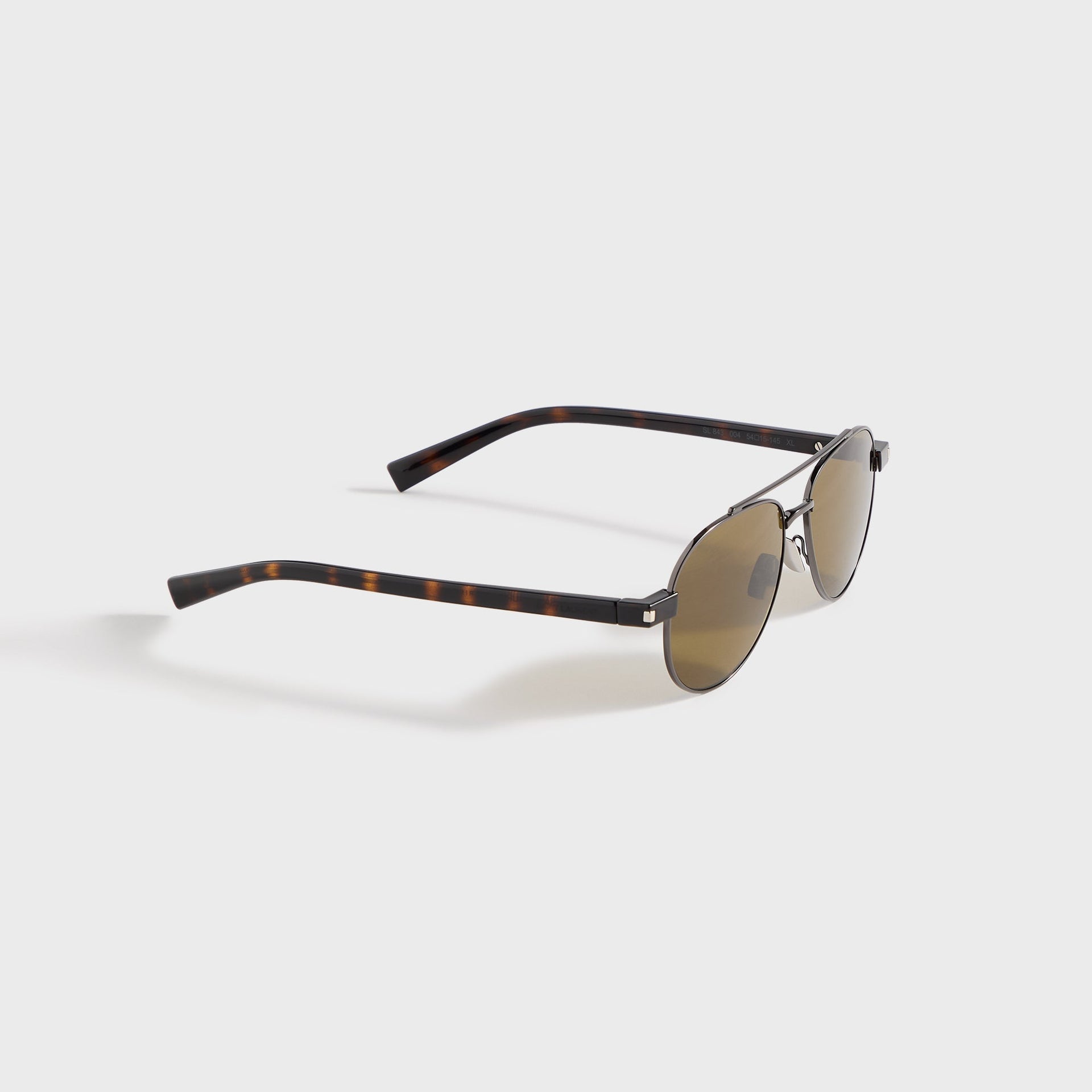 Saint Laurent 843 Sunglasses - Ruthenium / Havana / Brown