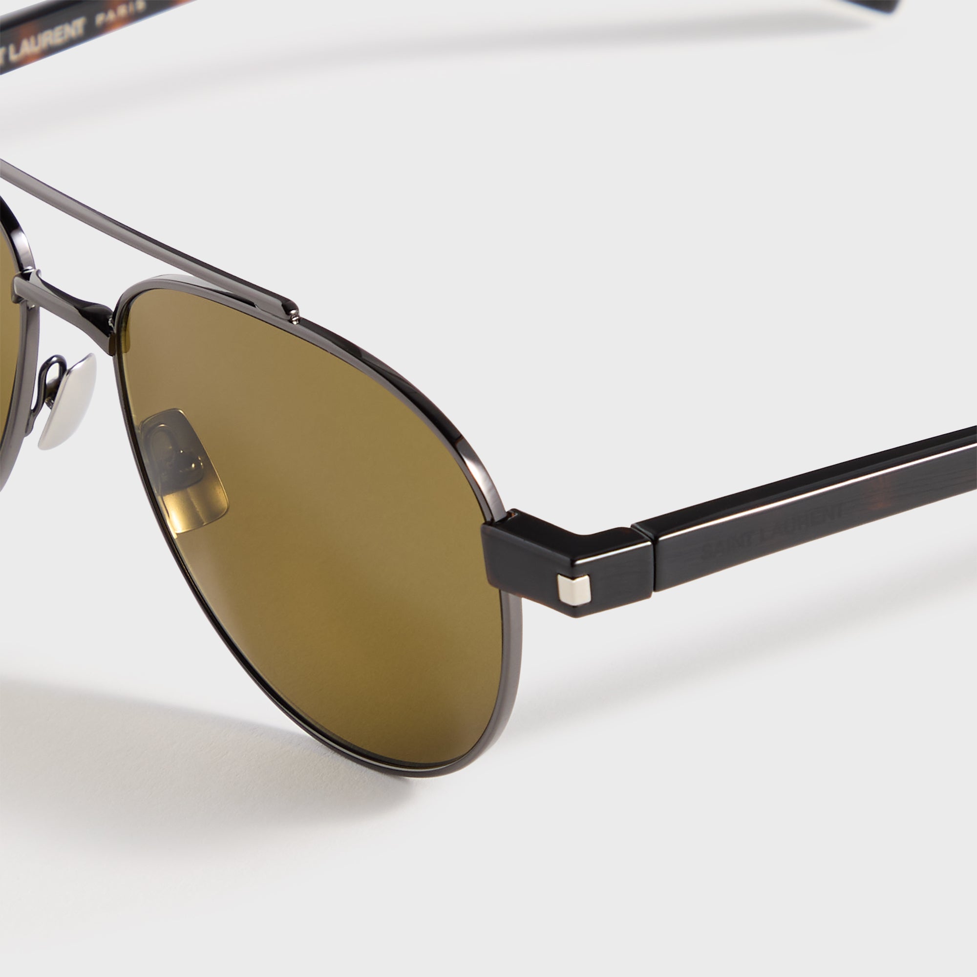 Saint Laurent 843 Sunglasses - Ruthenium / Havana / Brown – Kith