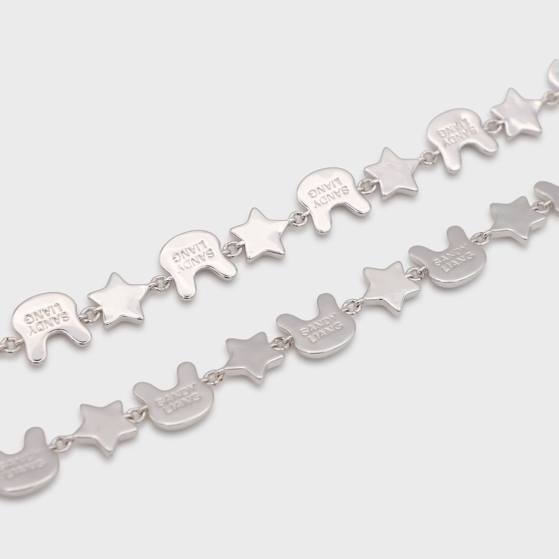 Sandy Liang Terminator Bunny Star Necklace - Silver