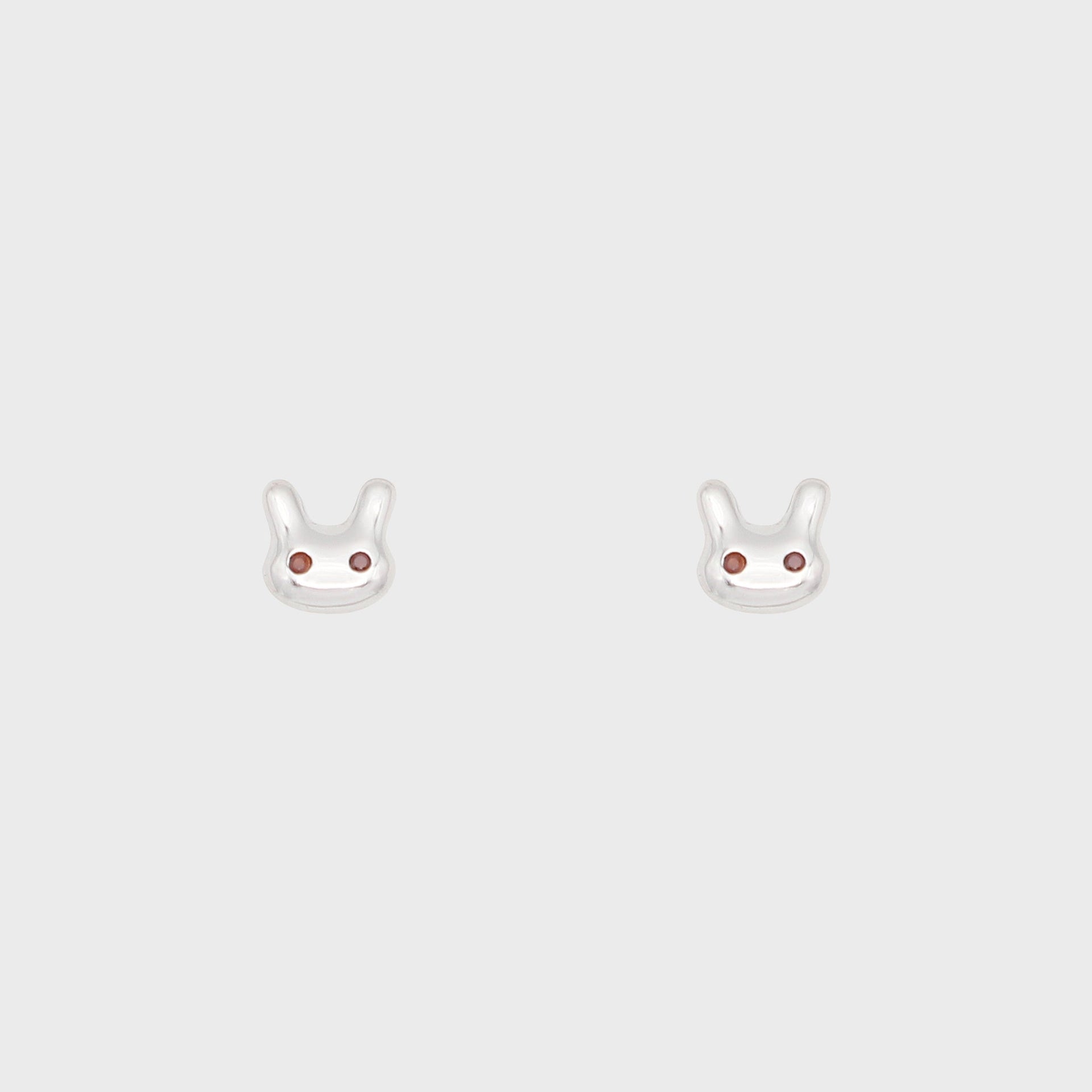 Sandy Liang Terminator Bunny Studs - Silver