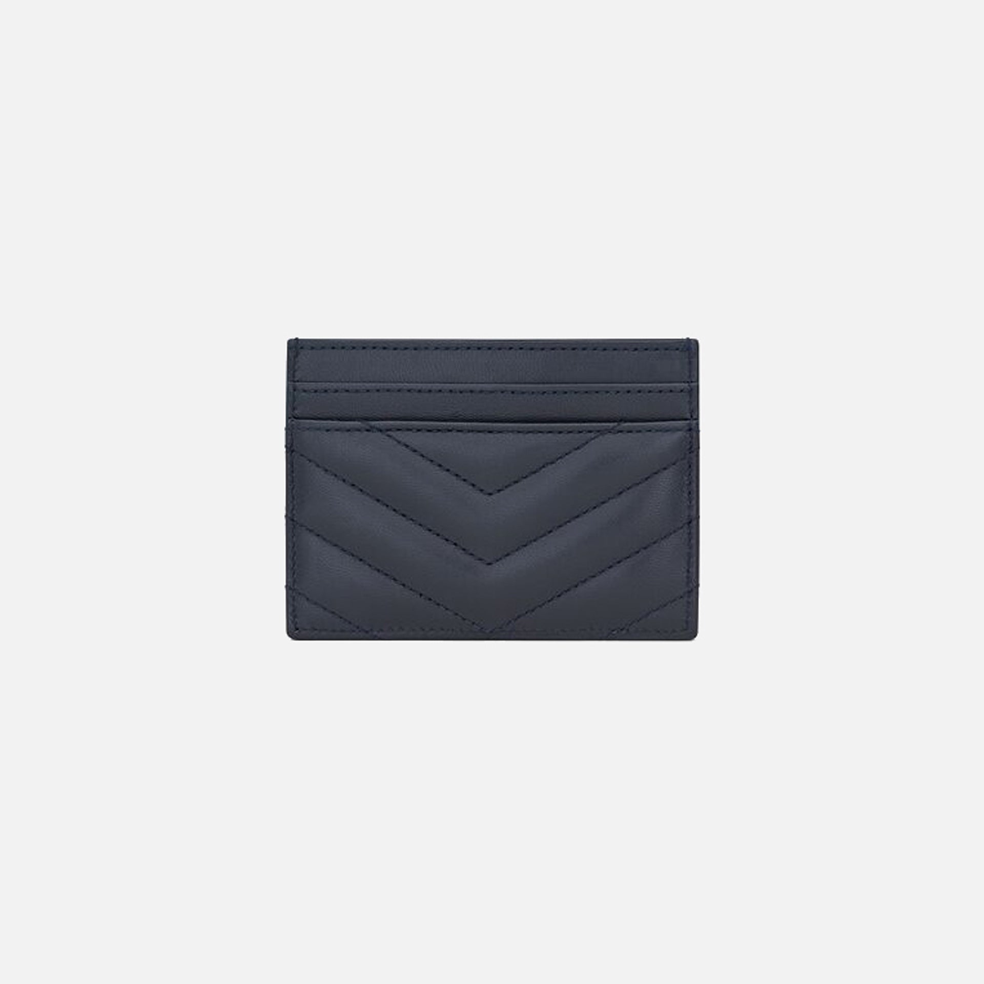 Saint Laurent Card Holder YSL Logo - Bleu Acier