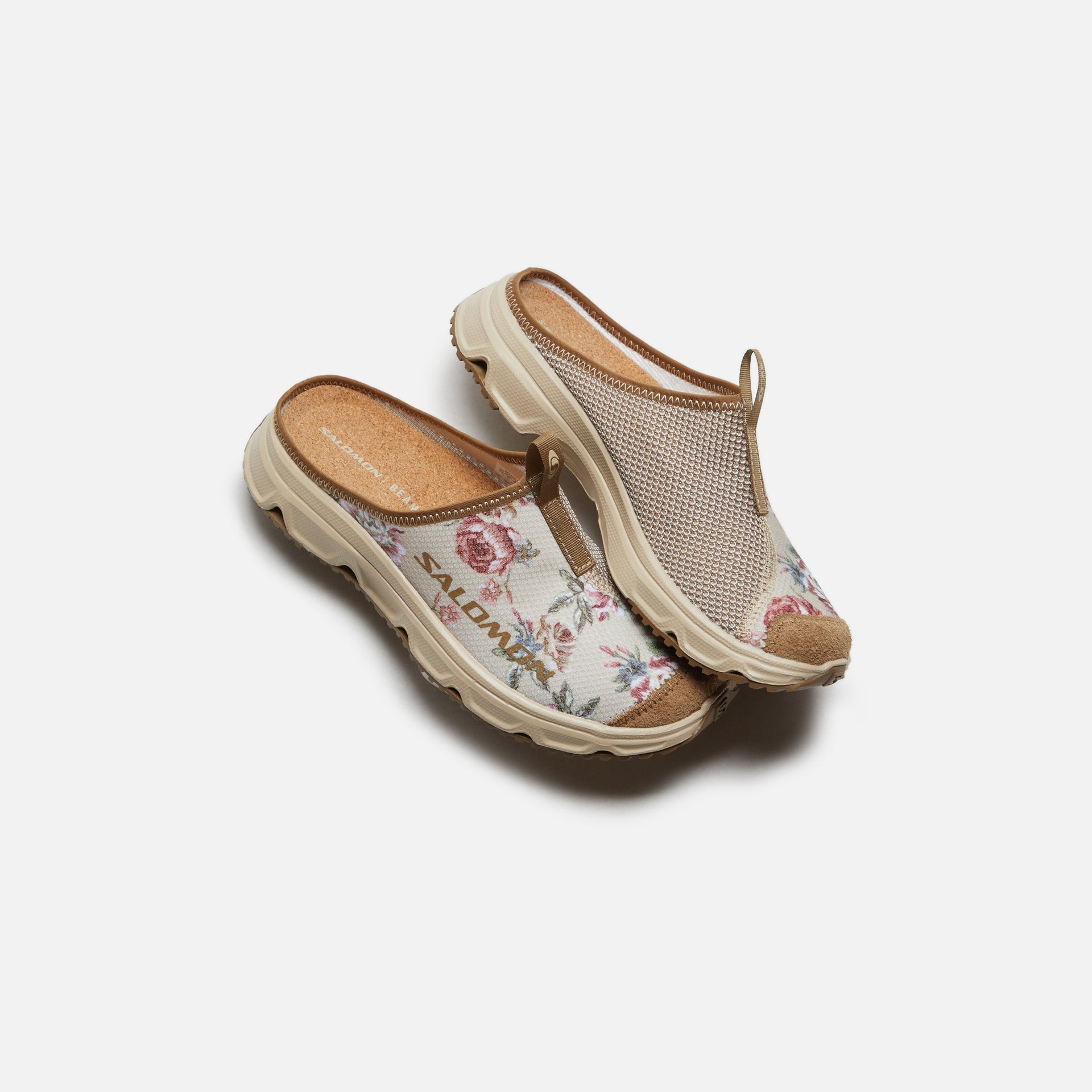 Salomon x Beams RX Slide 3.0 Flowers - Safari / Kangaroo / Toasted