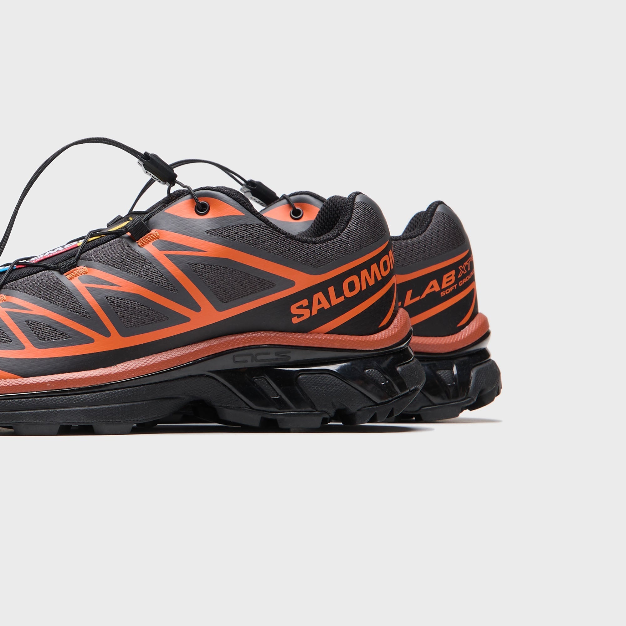 Salomon XT-6 - Asphalt / Black / Red Orange – Kith