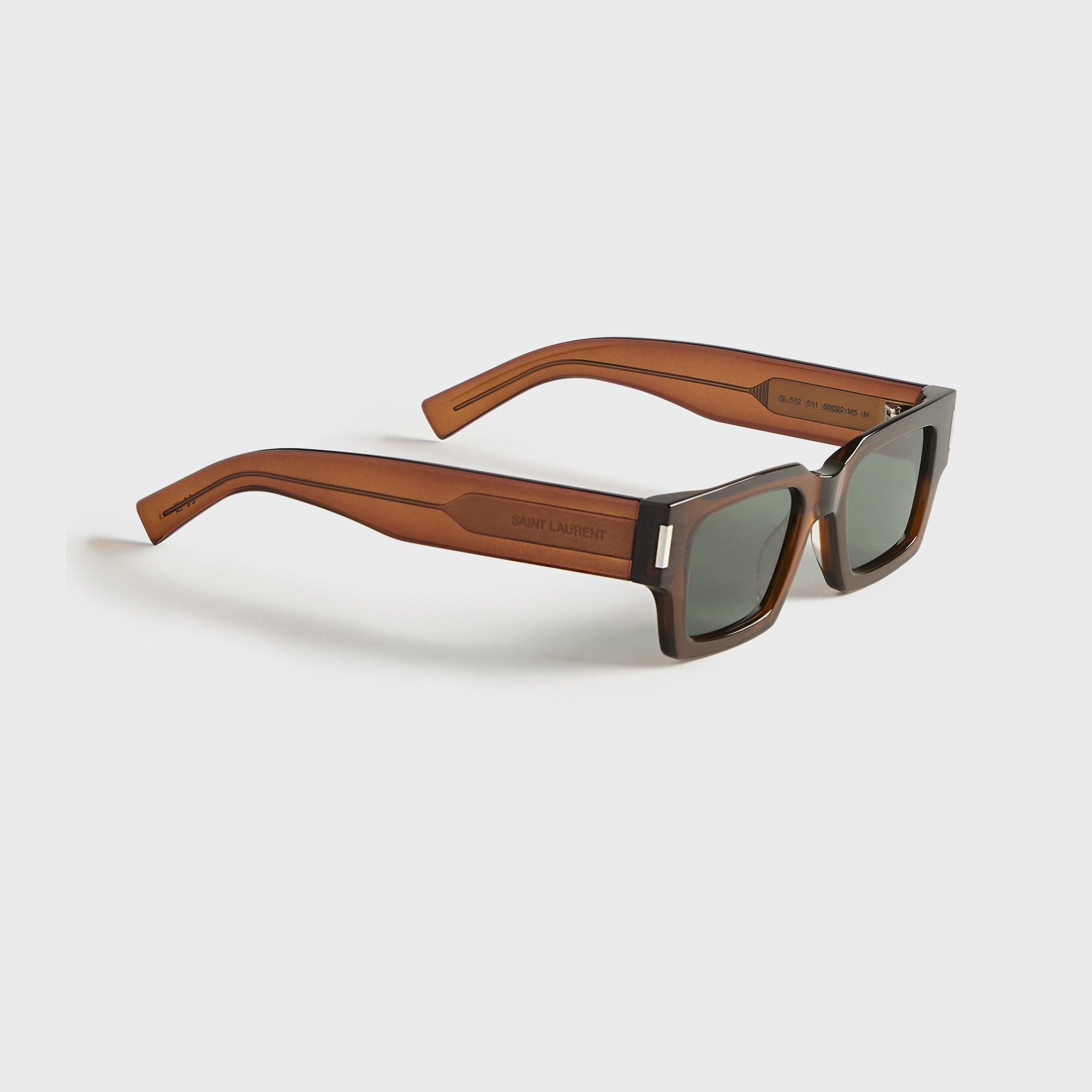 小物 SAINT LAURENT SL572 SUNGLASSES Saint Laurent SL 572 Resin Sunglasses - Brown / Green – Kith