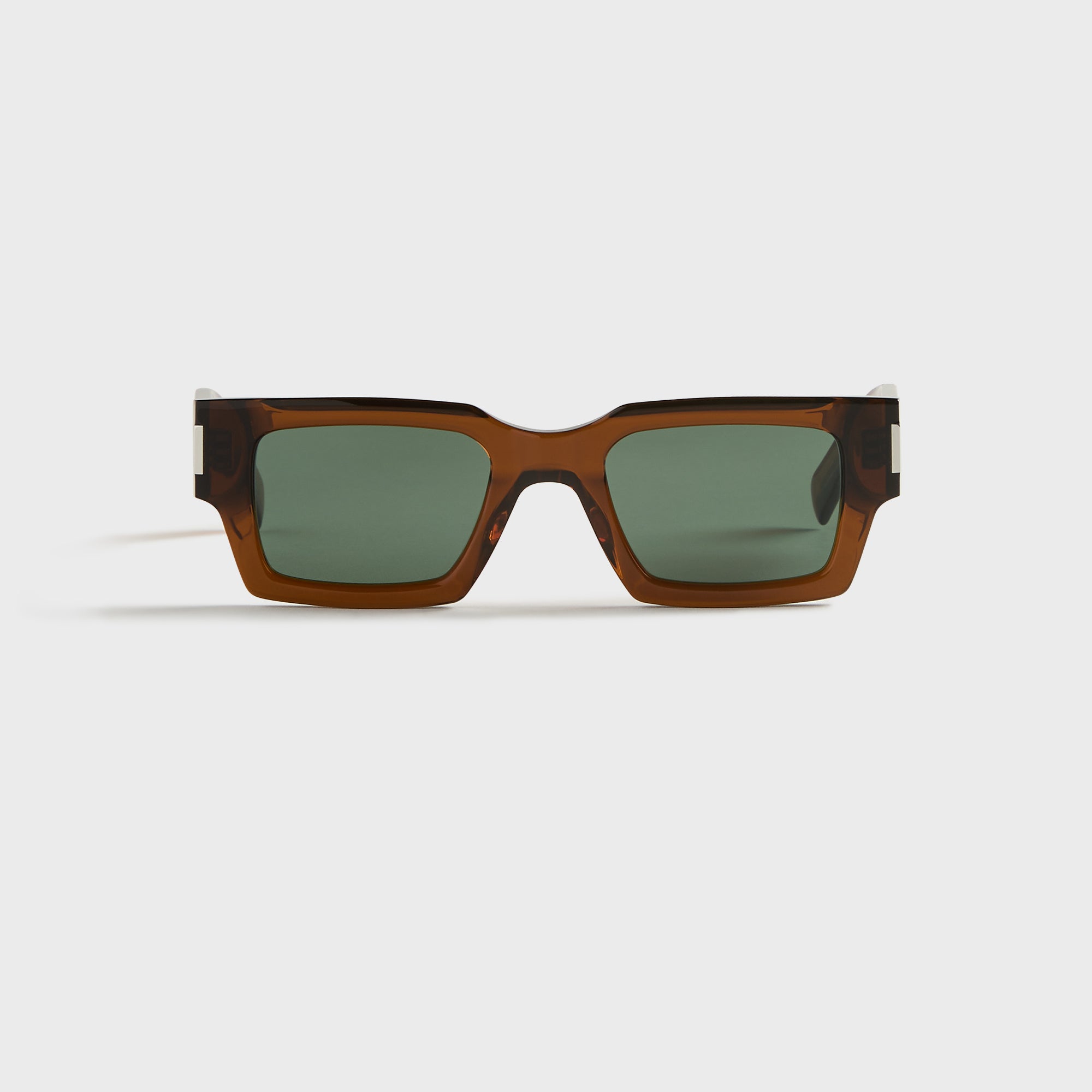 Saint Laurent SL 572 Resin Sunglasses - Brown / Green – Kith