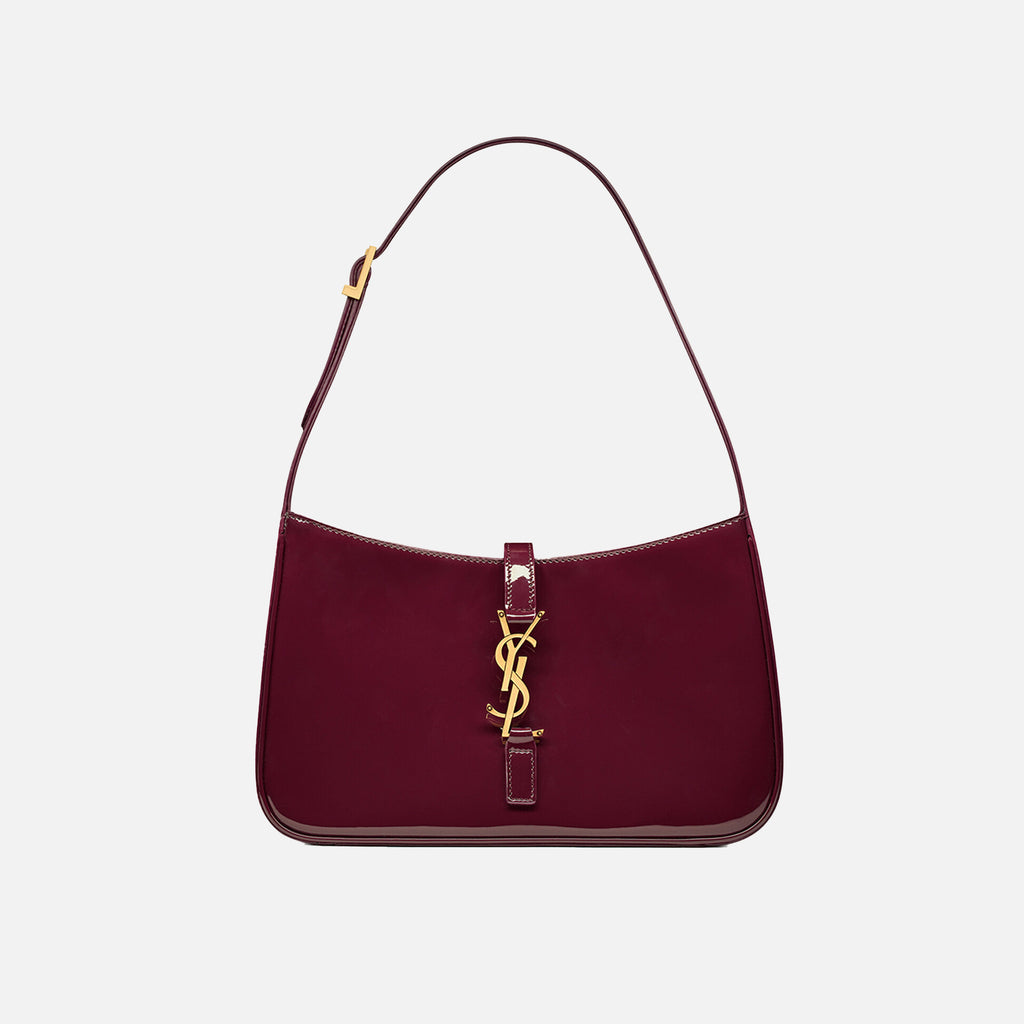 Saint Laurent Le 5A7 Hobo Shoulder Bag - Dark Red Wine – Kith