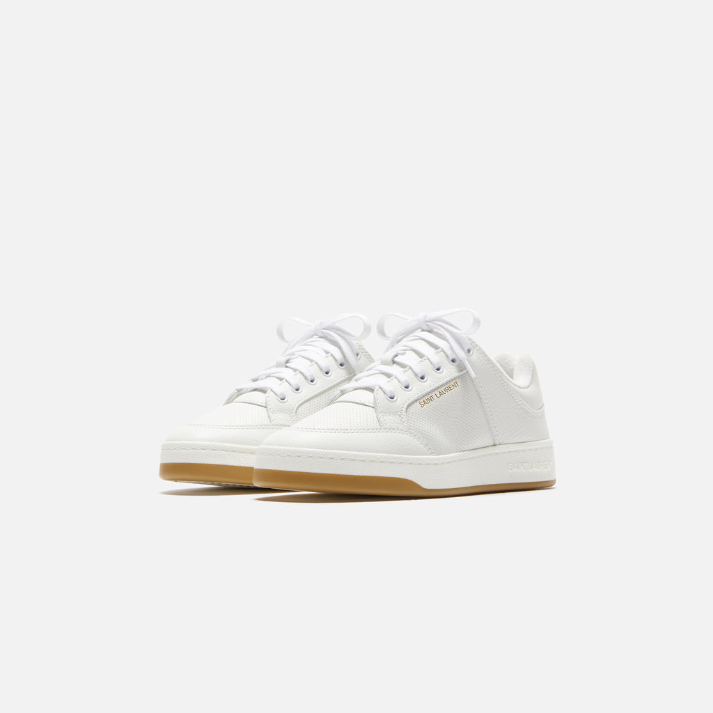 Saint Laurent SL61 Low Top Sneaker - Cuir Meridian Lisse / Blanc Opt – Kith