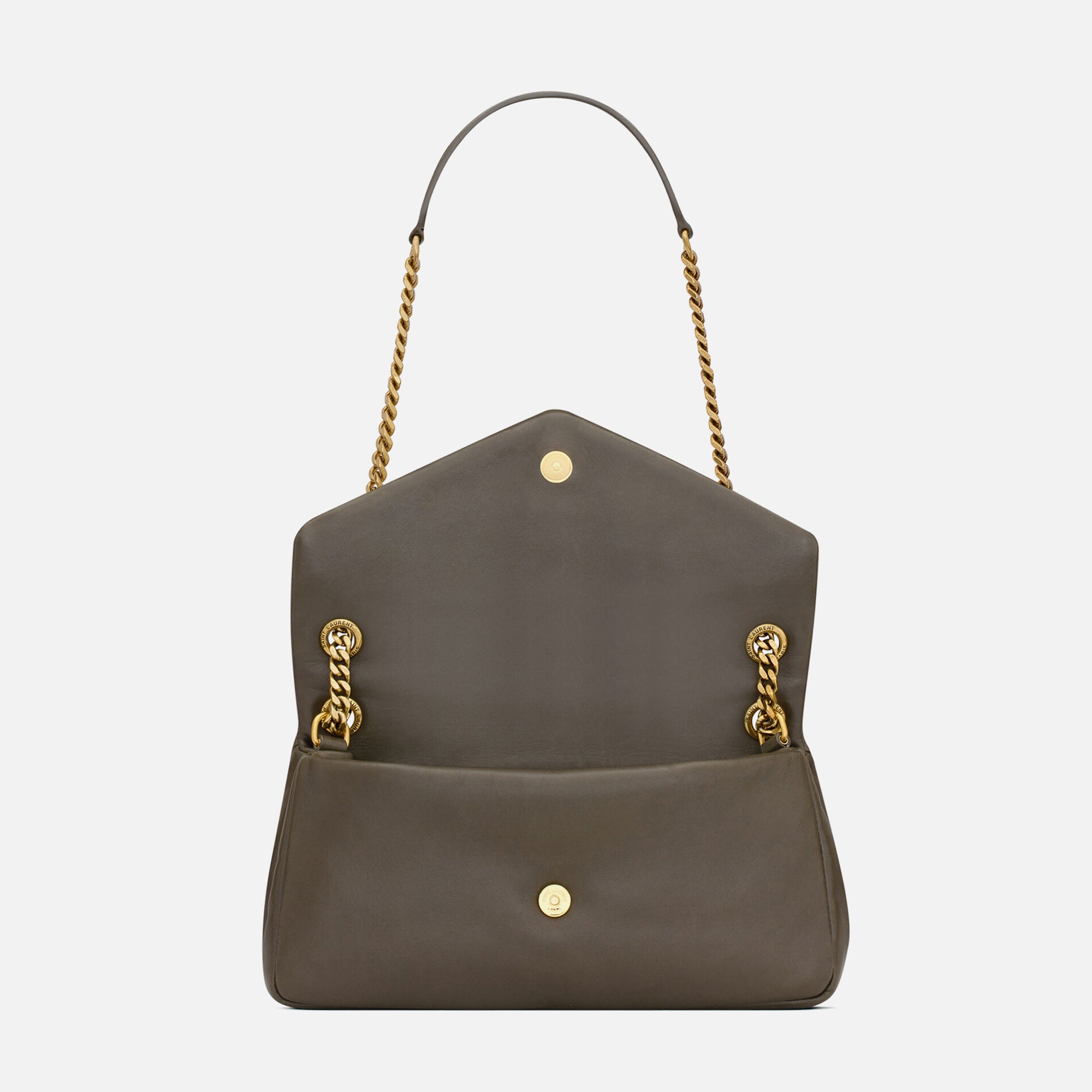 Saint Laurent Calypso Chain Puffer Bag - Light Musk – Kith