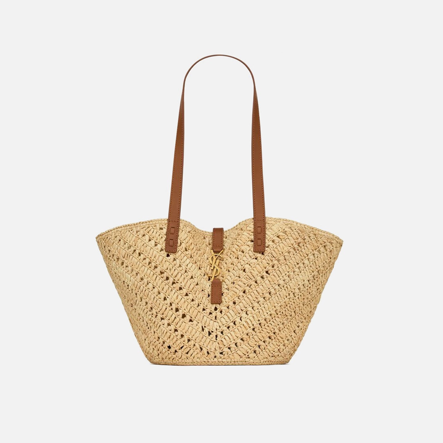 Saint Laurent Panier Rafia Tote Bag - Natural / Brick – Kith