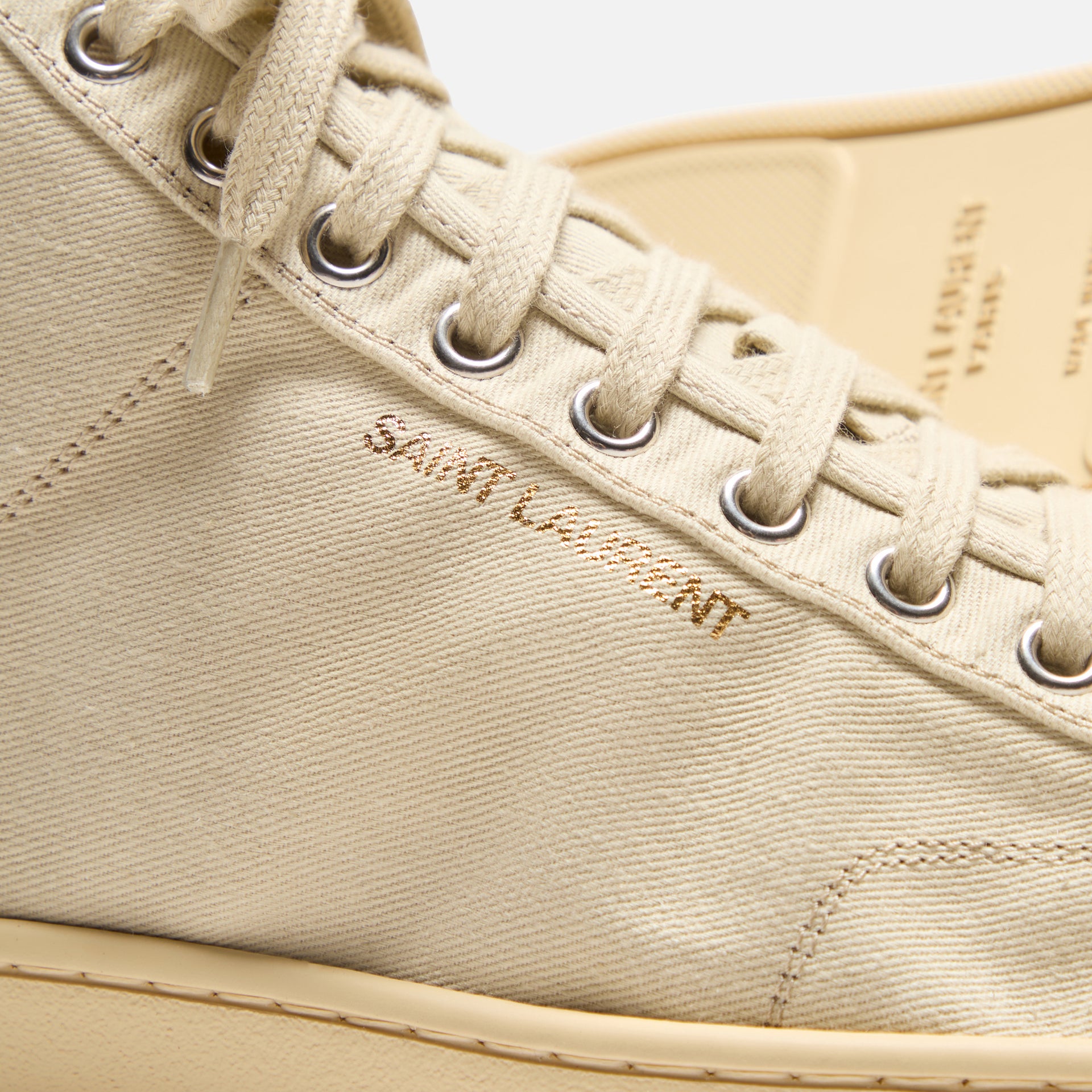 Saint Laurent SL39 Mid Top Sneaker - Beige