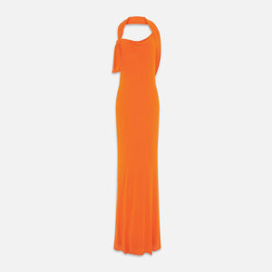 Saint Laurent Jersey Madame Dress - Orange