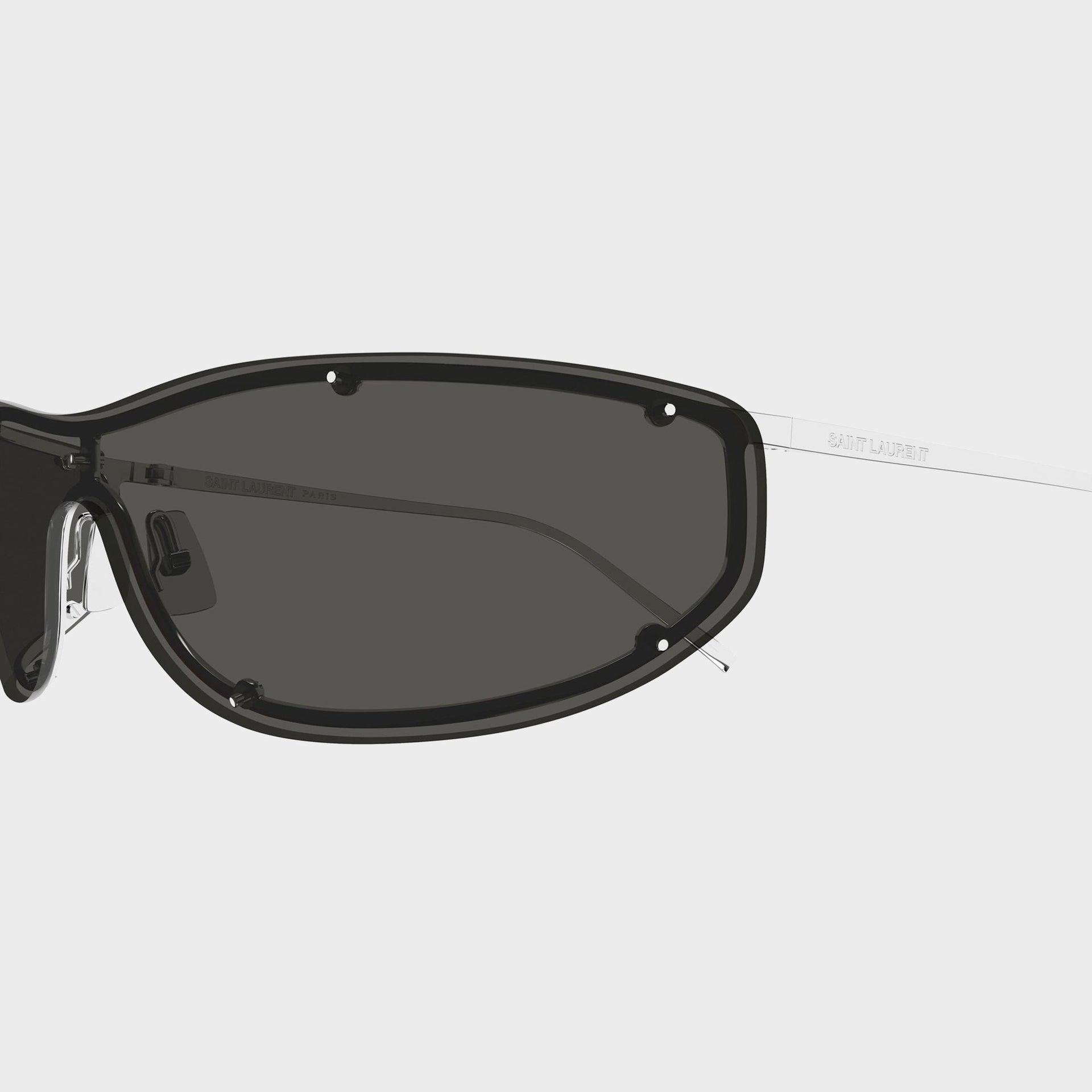 Saint Laurent Sunglass Unisex Metal - Silver / Grey