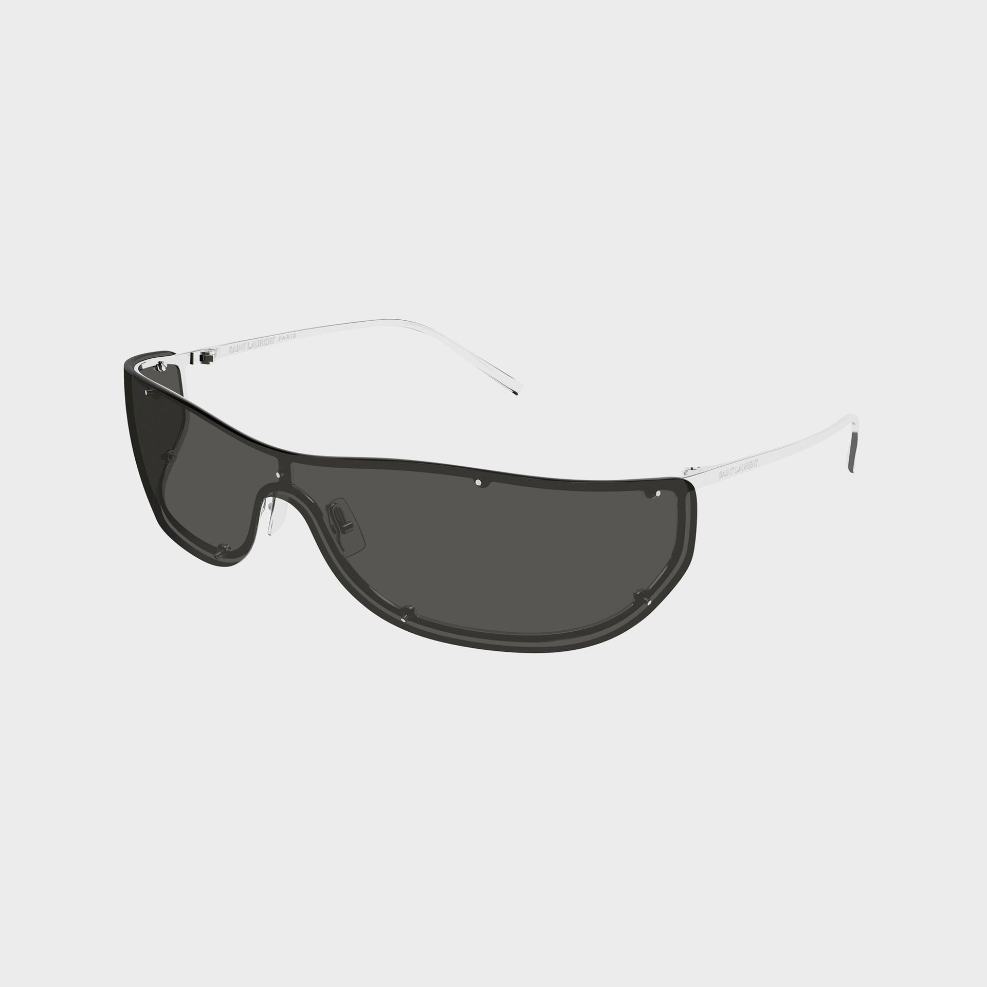Saint Laurent Sunglass Unisex Metal - Silver / Grey