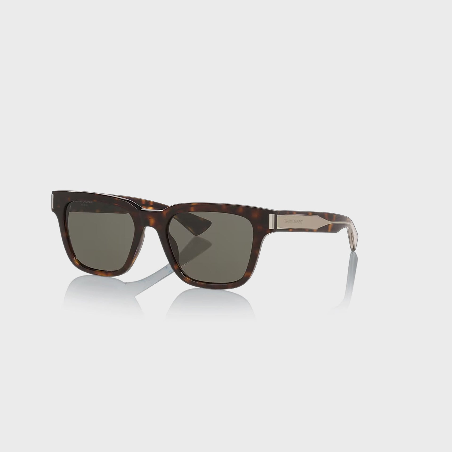 Saint Laurent Man Recycled Acetate Sunglasses - Havana / Grey