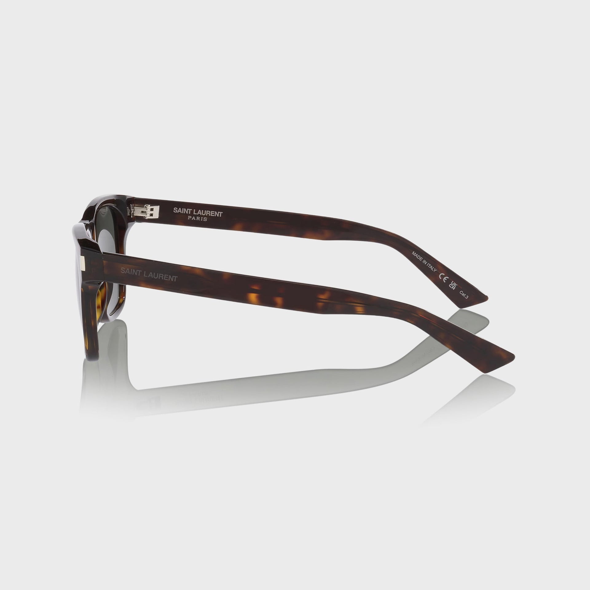 Saint Laurent Sl875-004 Rectangle Sunglasses - Brown / Grey