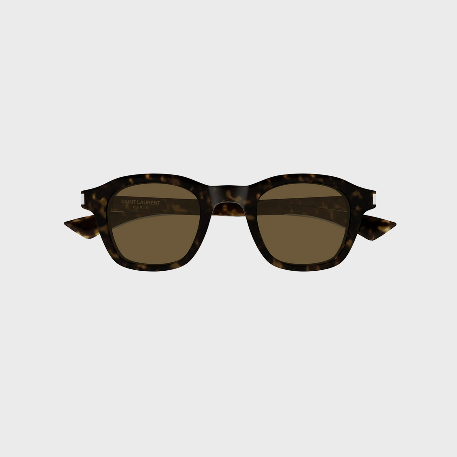 Saint Laurent Unisex Resin Sunglasses - Havana / Crystal / Brown