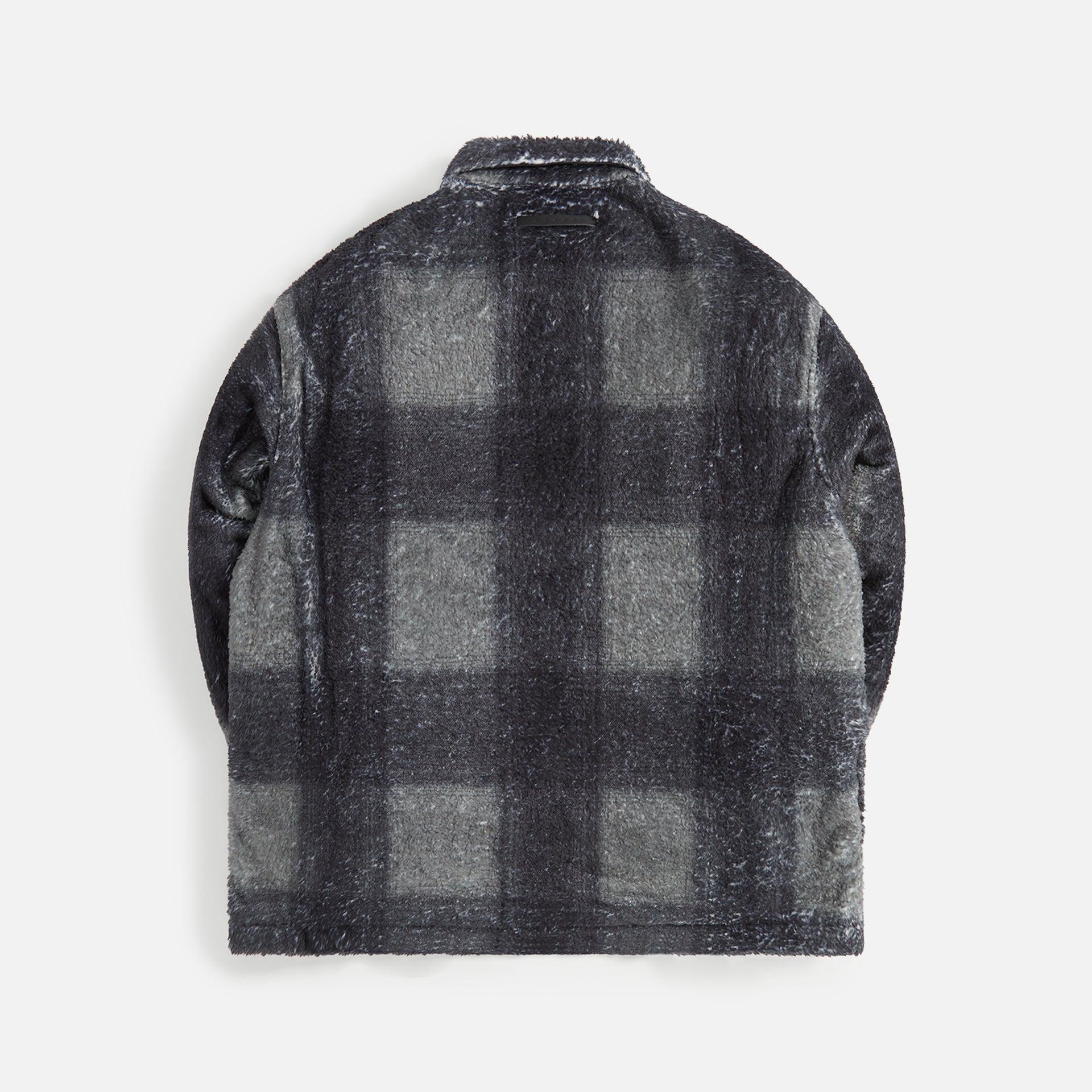 Stampd Plaid Cropped Sherpa Buttondown - Black Plaid