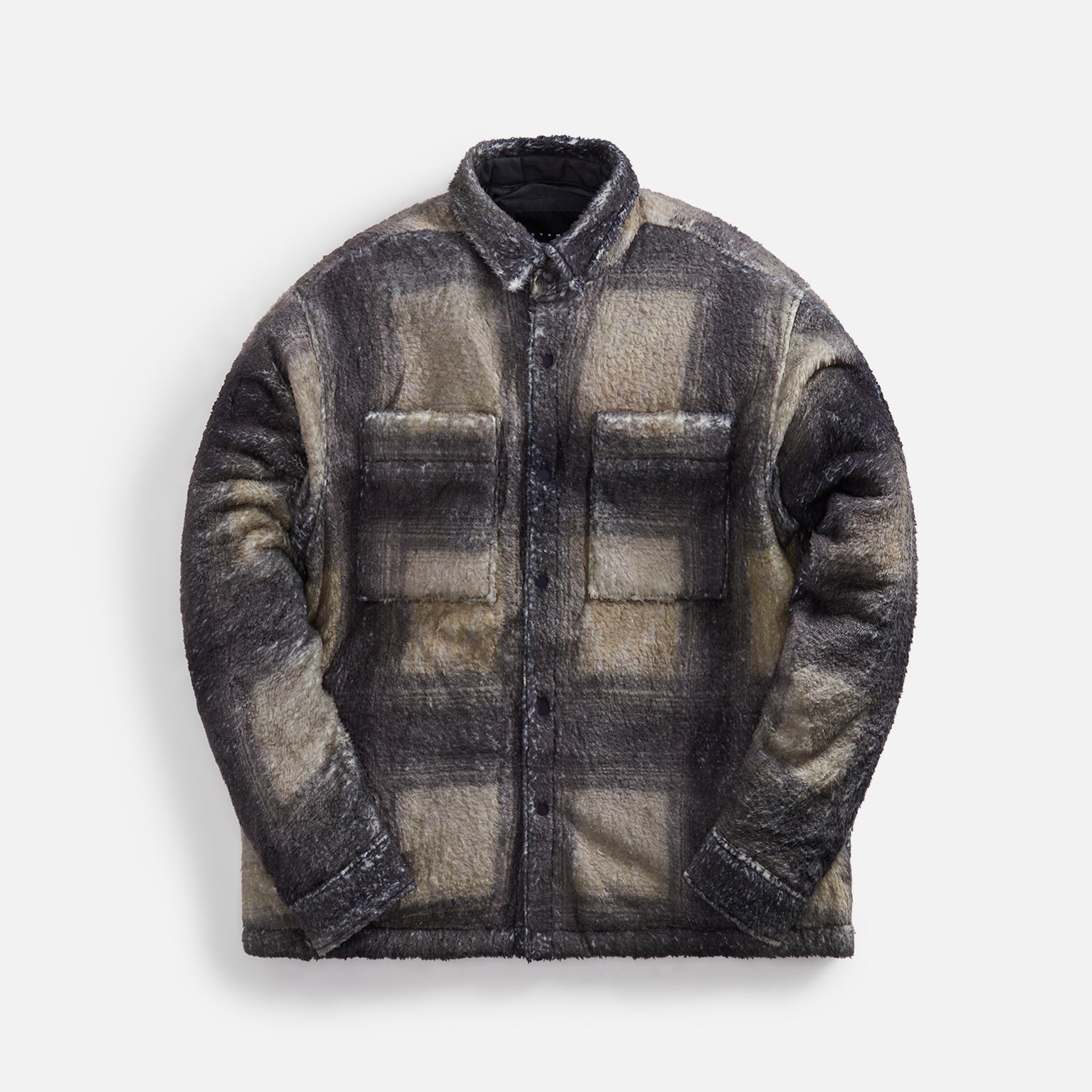 Stampd Camo Plaid Cropped Sherpa Buttondown - Camo Plaid