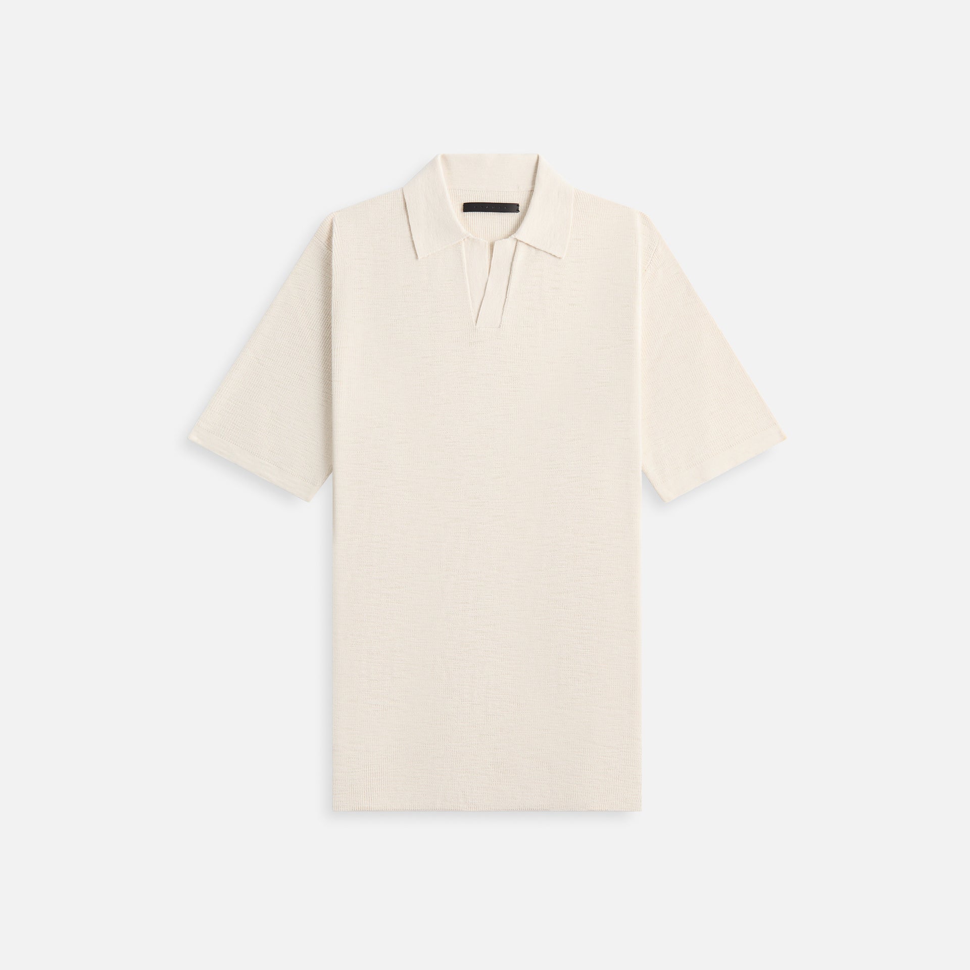 Stampd Ribbed Knit Polo - Fog